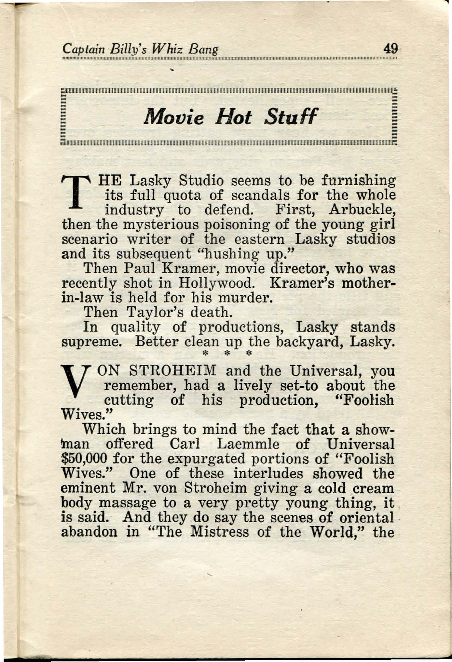 Read online Captain Billy's Whiz Bang comic -  Issue #33 - 51