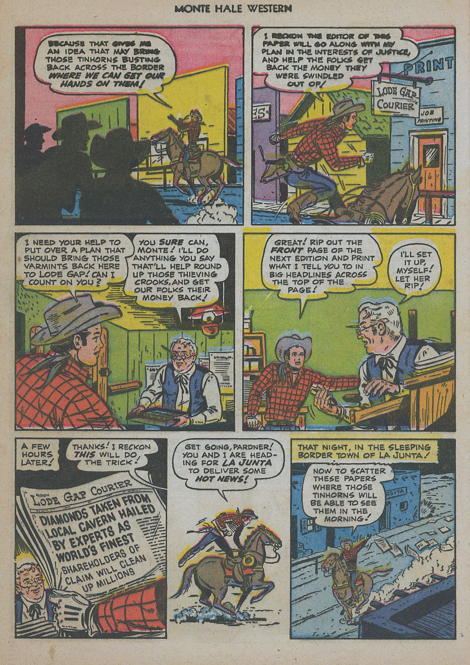 Read online Monte Hale Western comic -  Issue #48 - 48