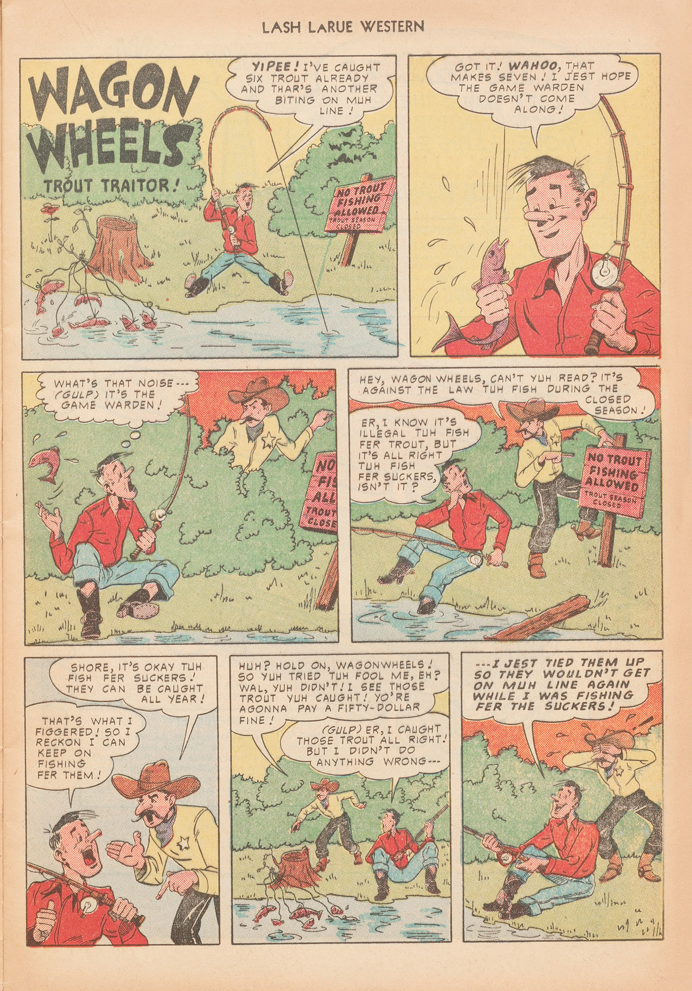 Read online Lash Larue Western (1949) comic -  Issue #12 - 17