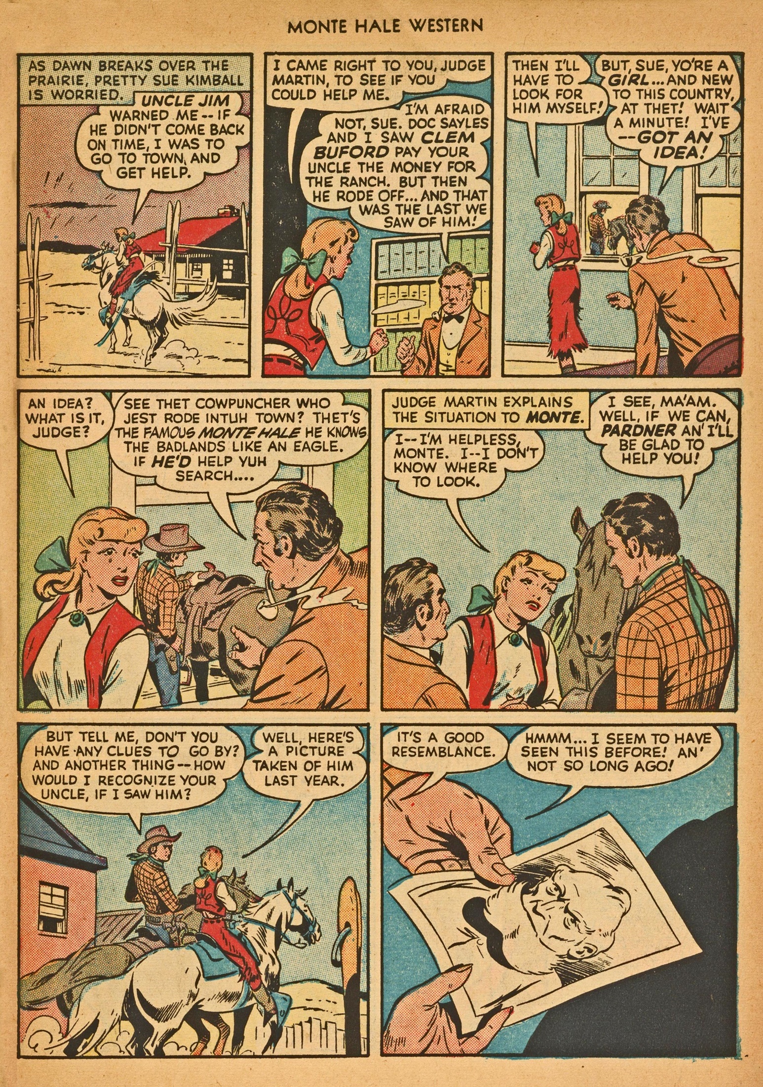 Read online Monte Hale Western comic -  Issue #30 - 45
