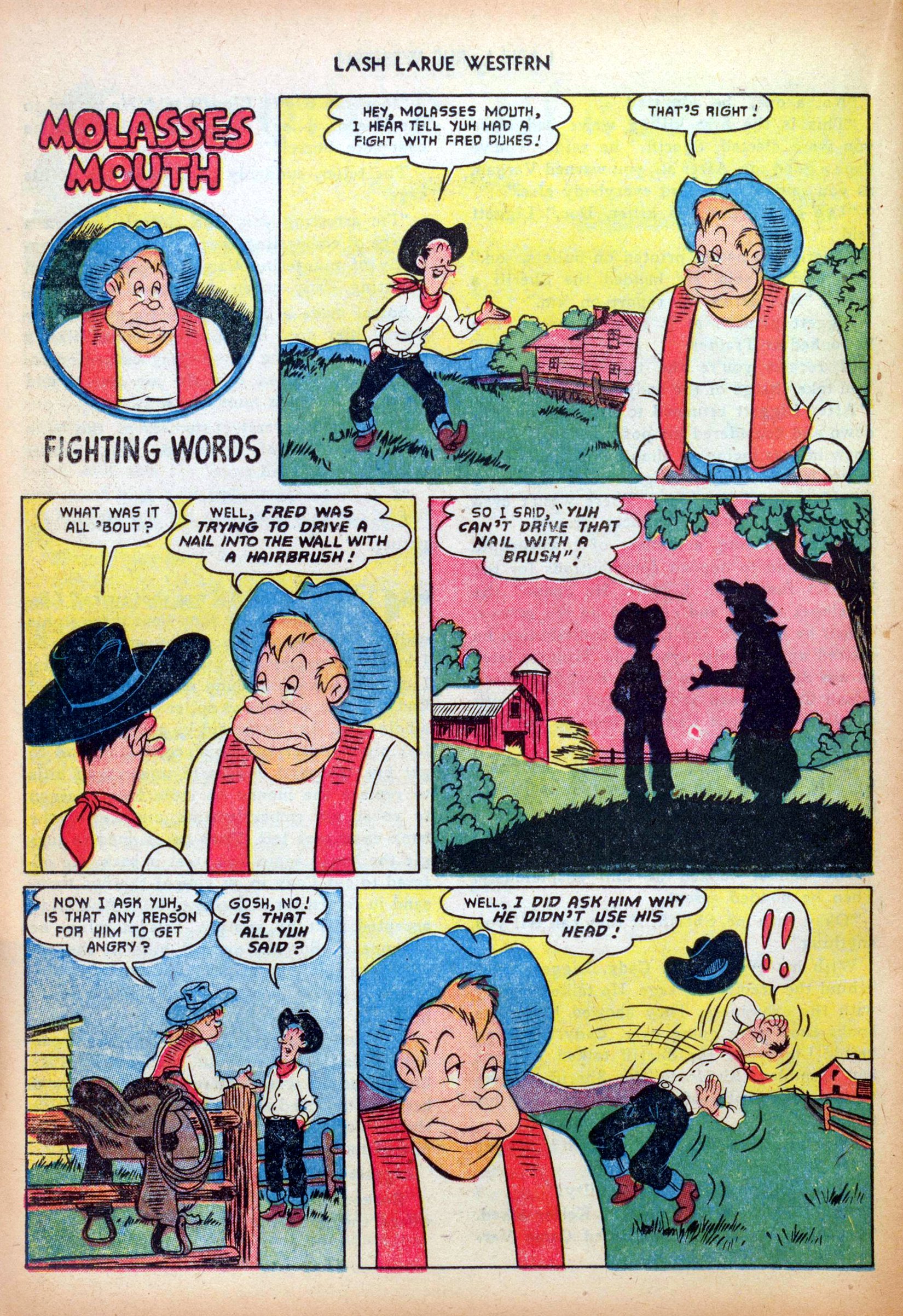 Read online Lash Larue Western (1949) comic -  Issue #26 - 26