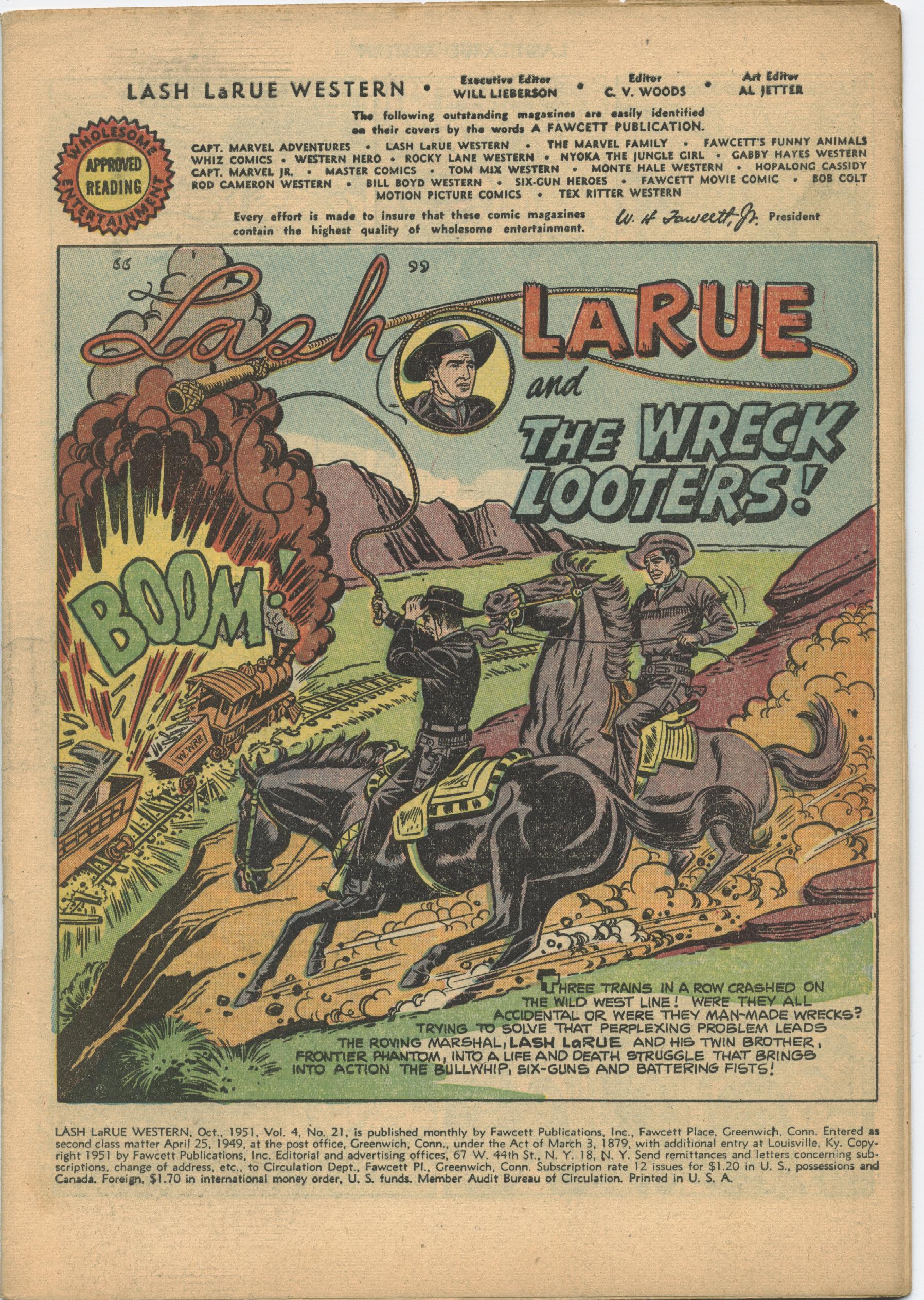 Read online Lash Larue Western (1949) comic -  Issue #21 - 3