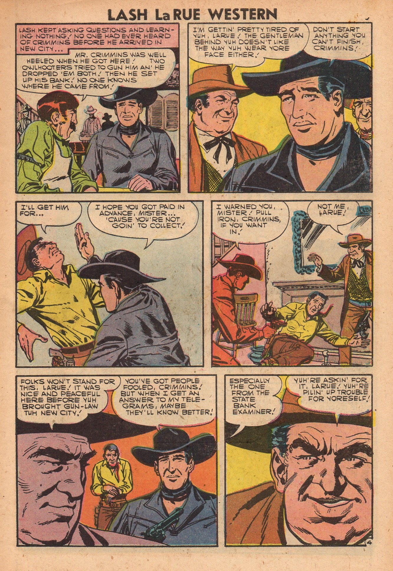 Read online Lash Larue Western (1949) comic -  Issue #64 - 7