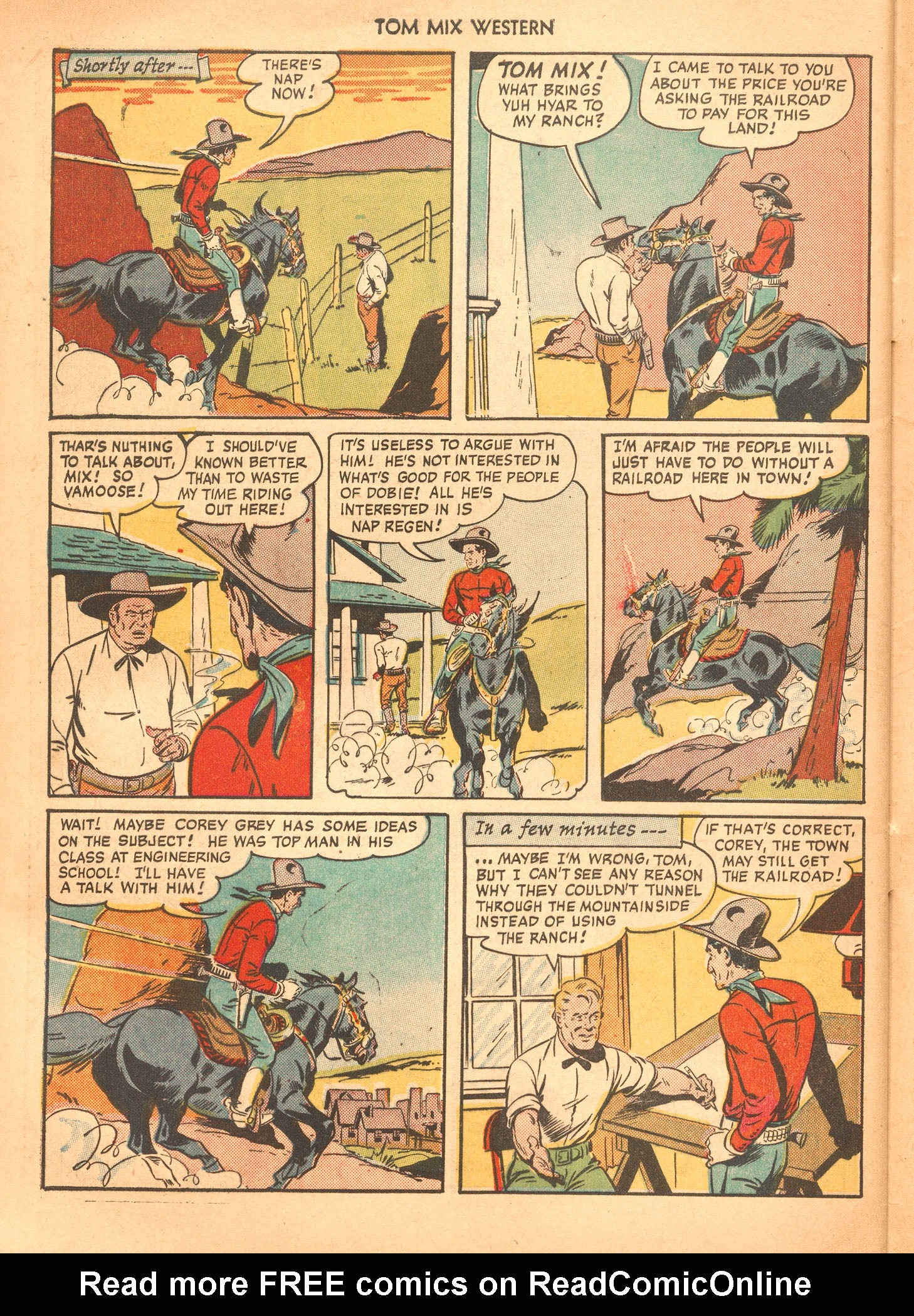 Read online Tom Mix Western (1948) comic -  Issue #36 - 44