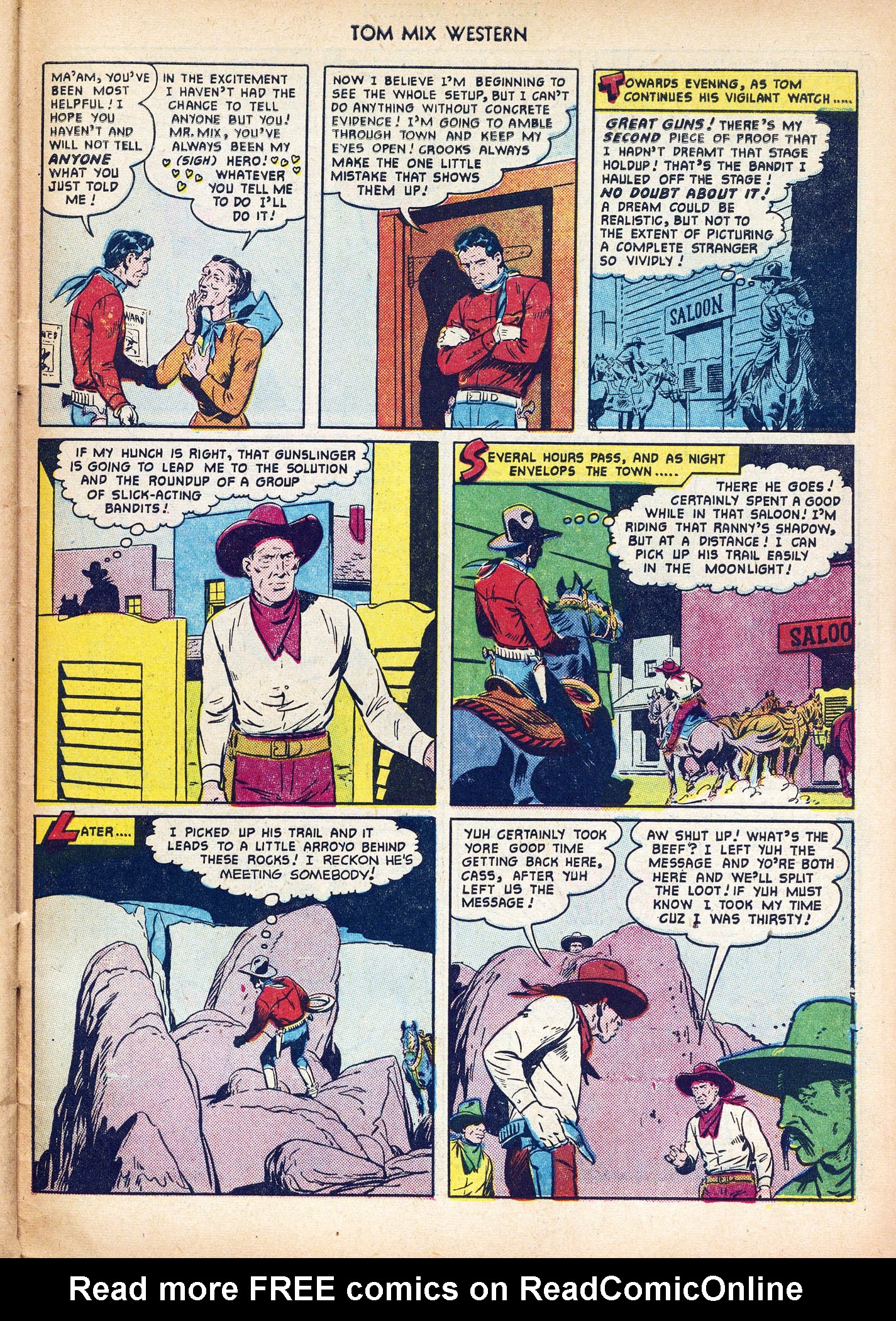 Read online Tom Mix Western (1948) comic -  Issue #42 - 47