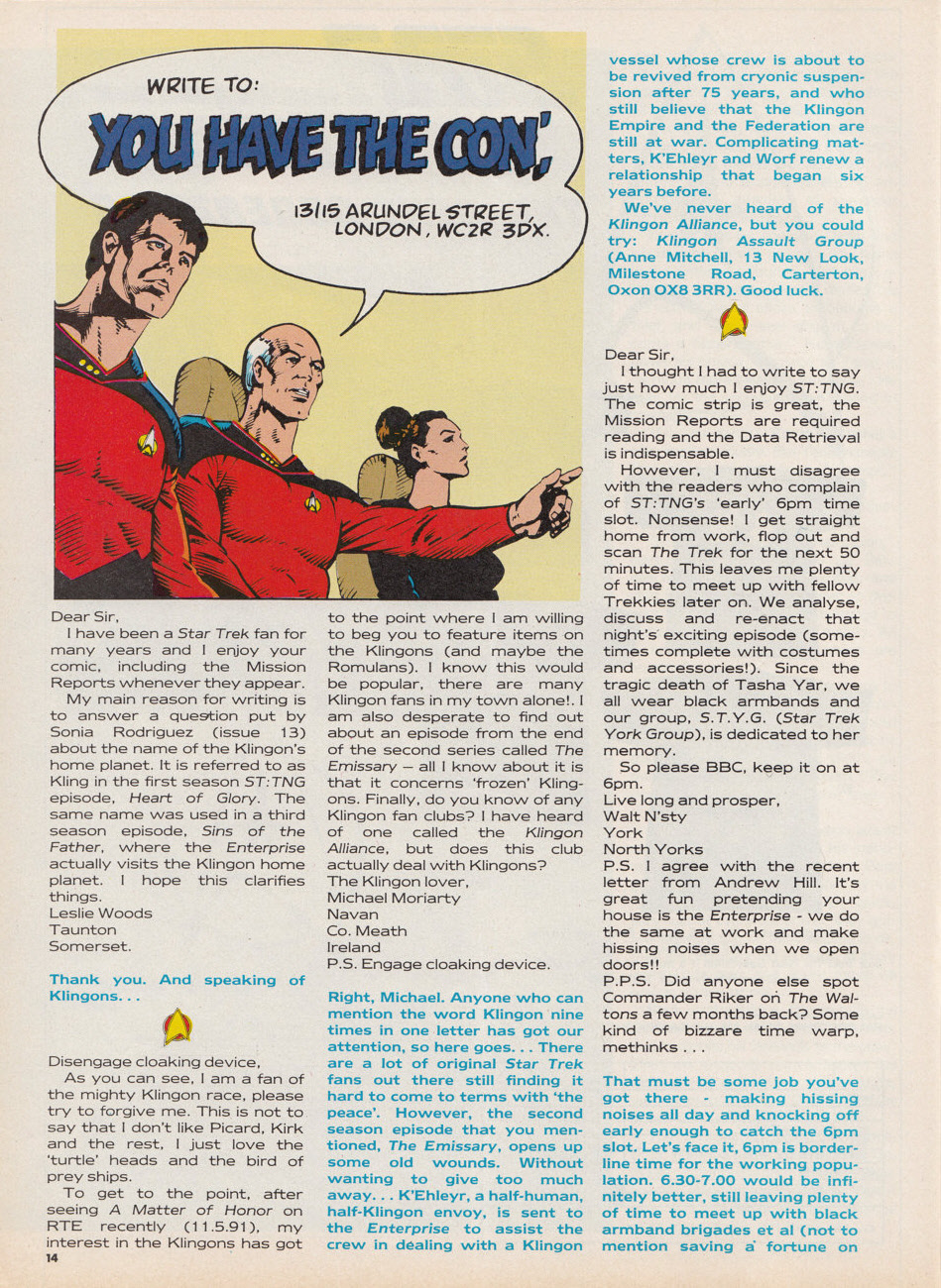 Read online Star Trek The Next Generation (1990) comic -  Issue #17 - 14