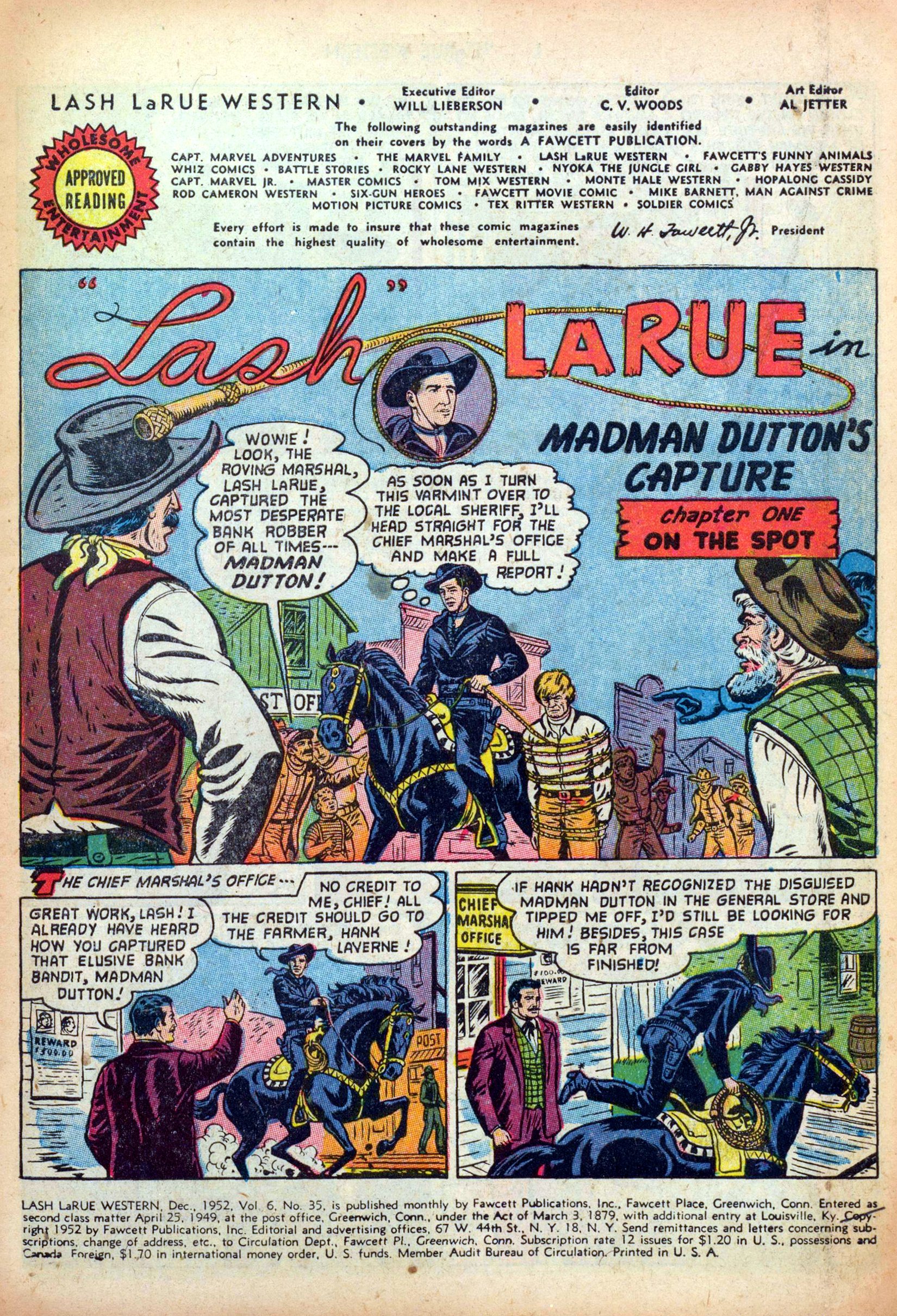 Read online Lash Larue Western (1949) comic -  Issue #35 - 3