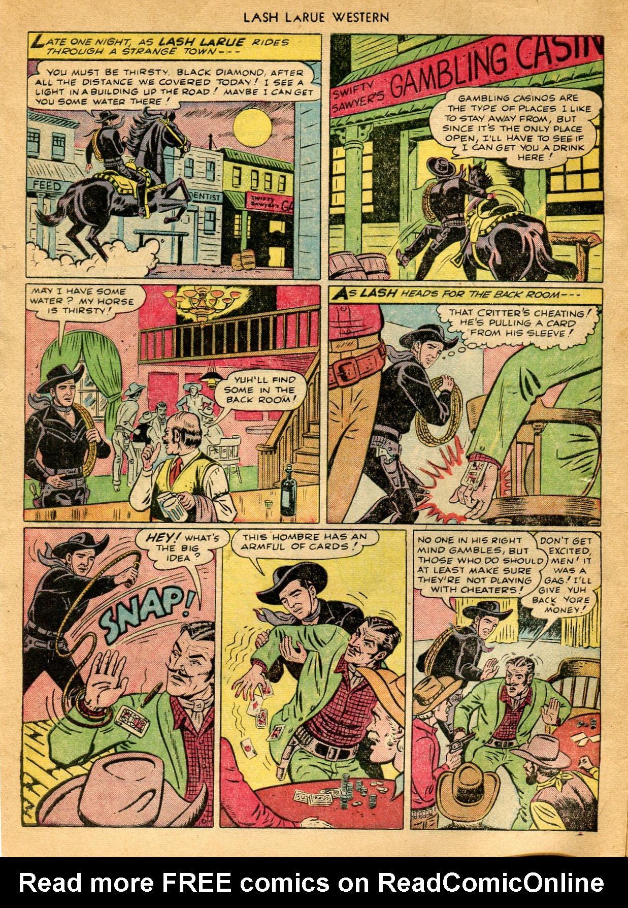 Read online Lash Larue Western (1949) comic -  Issue #9 - 4