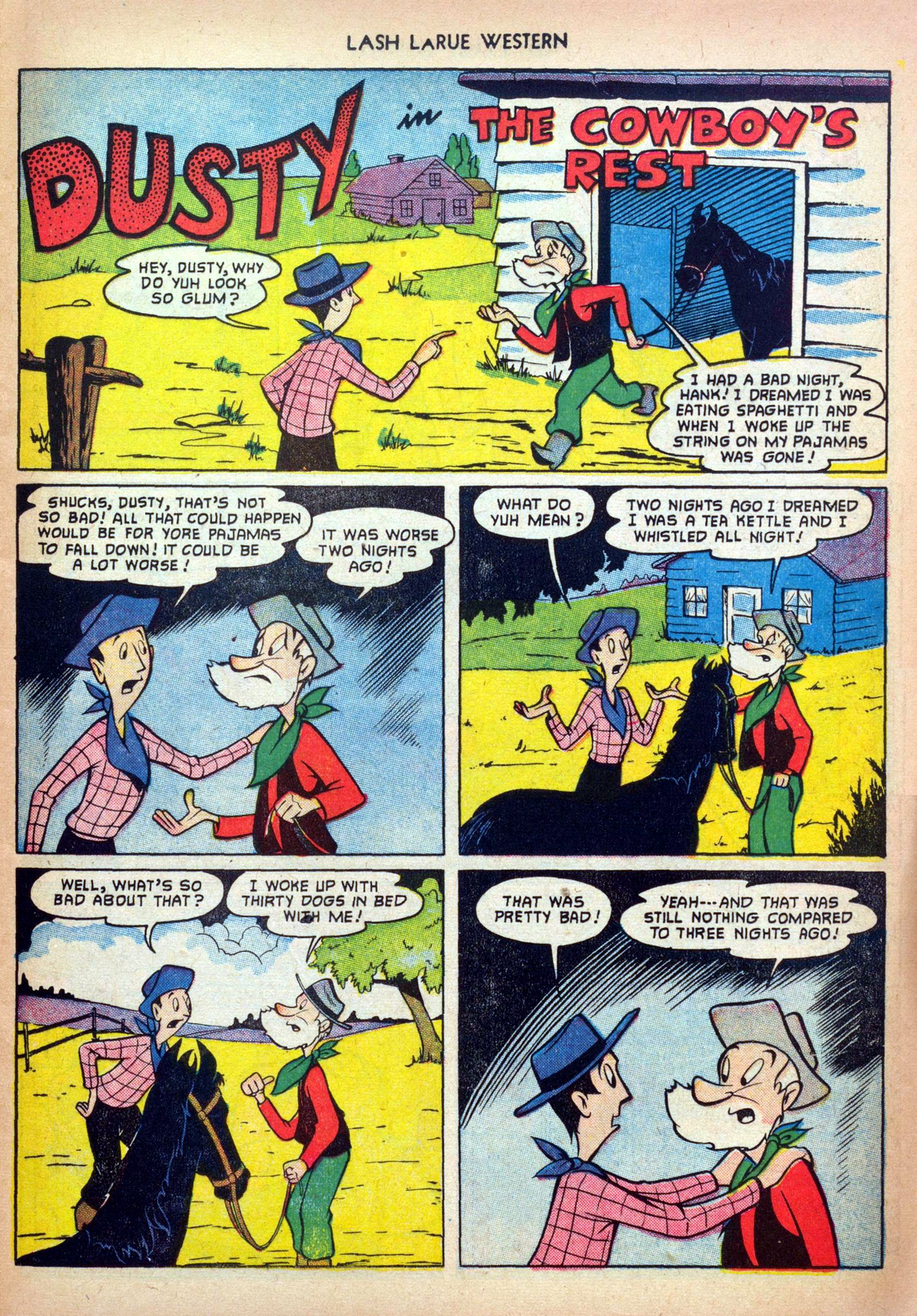 Read online Lash Larue Western (1949) comic -  Issue #32 - 13