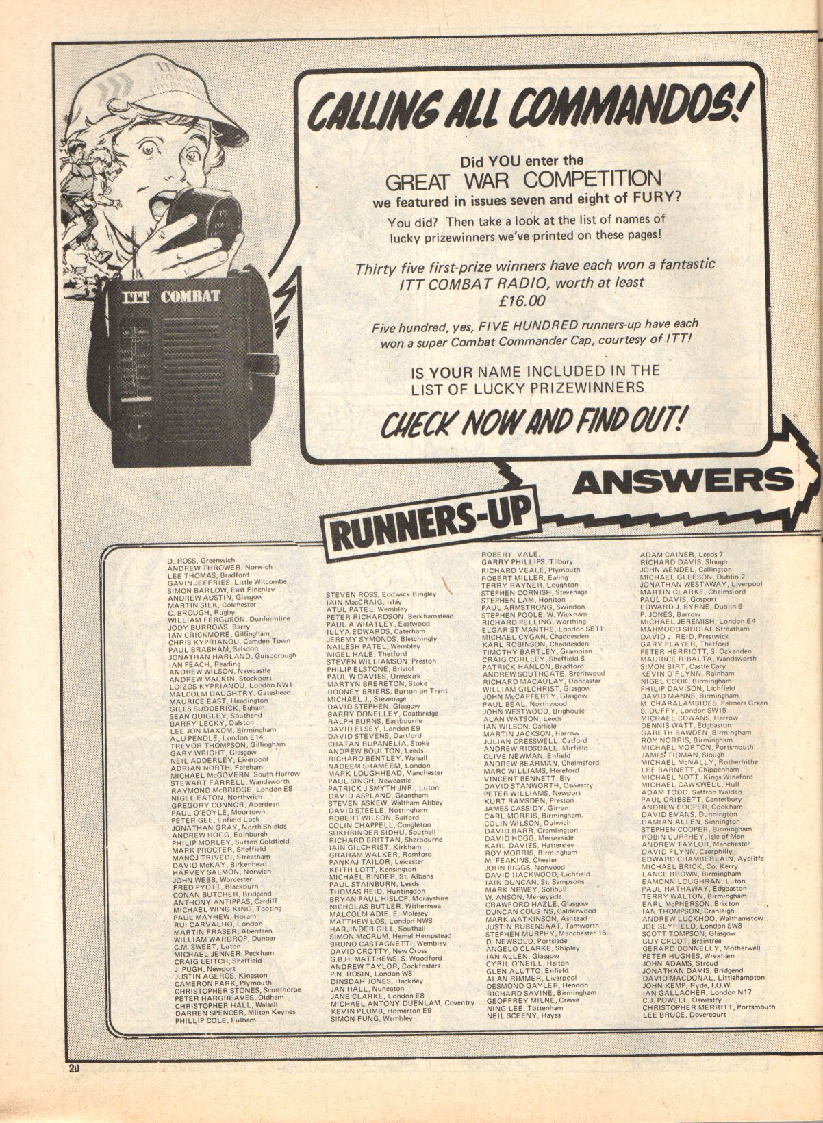 Read online Fury (1977) comic -  Issue #19 - 20