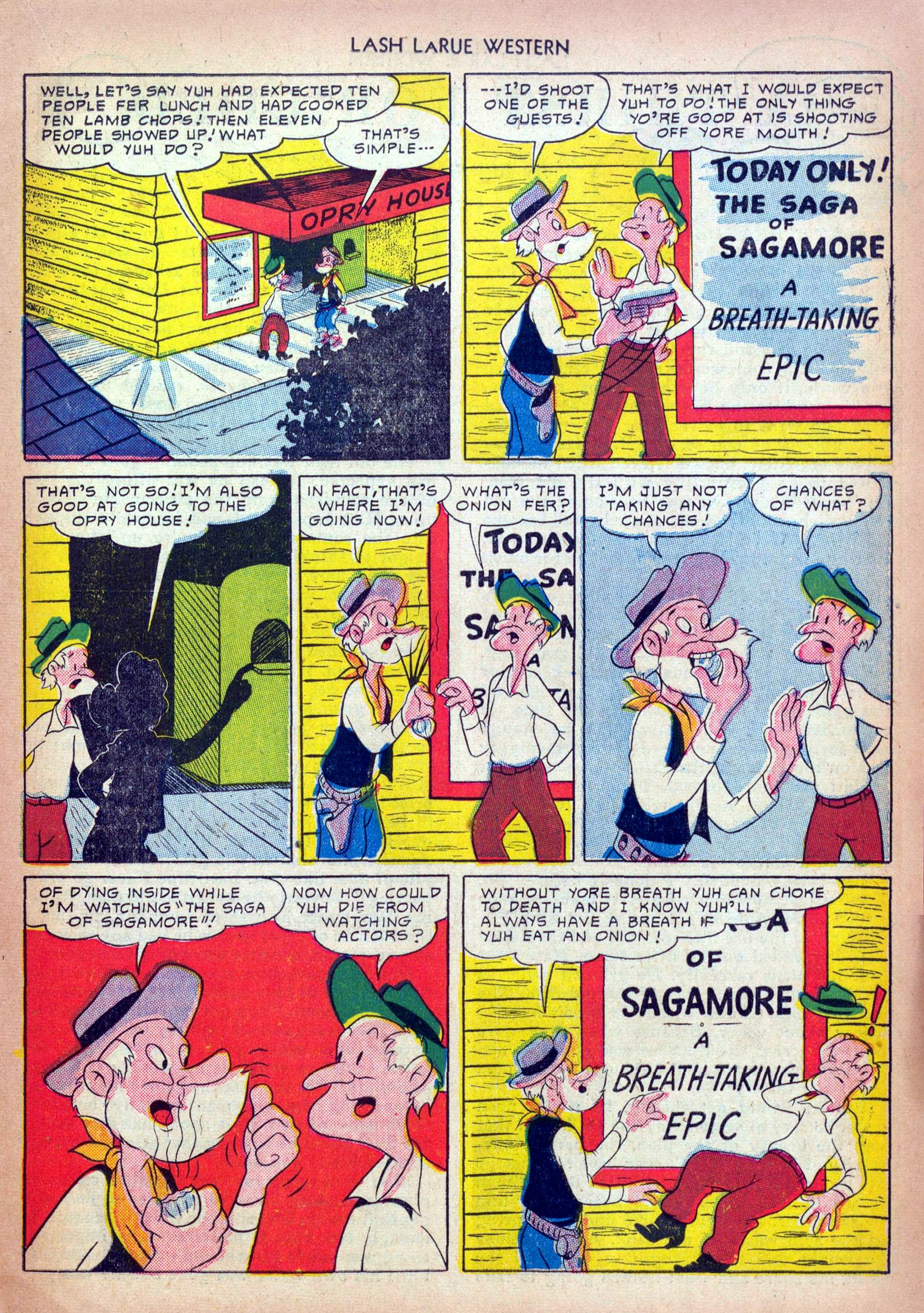 Read online Lash Larue Western (1949) comic -  Issue #13 - 15