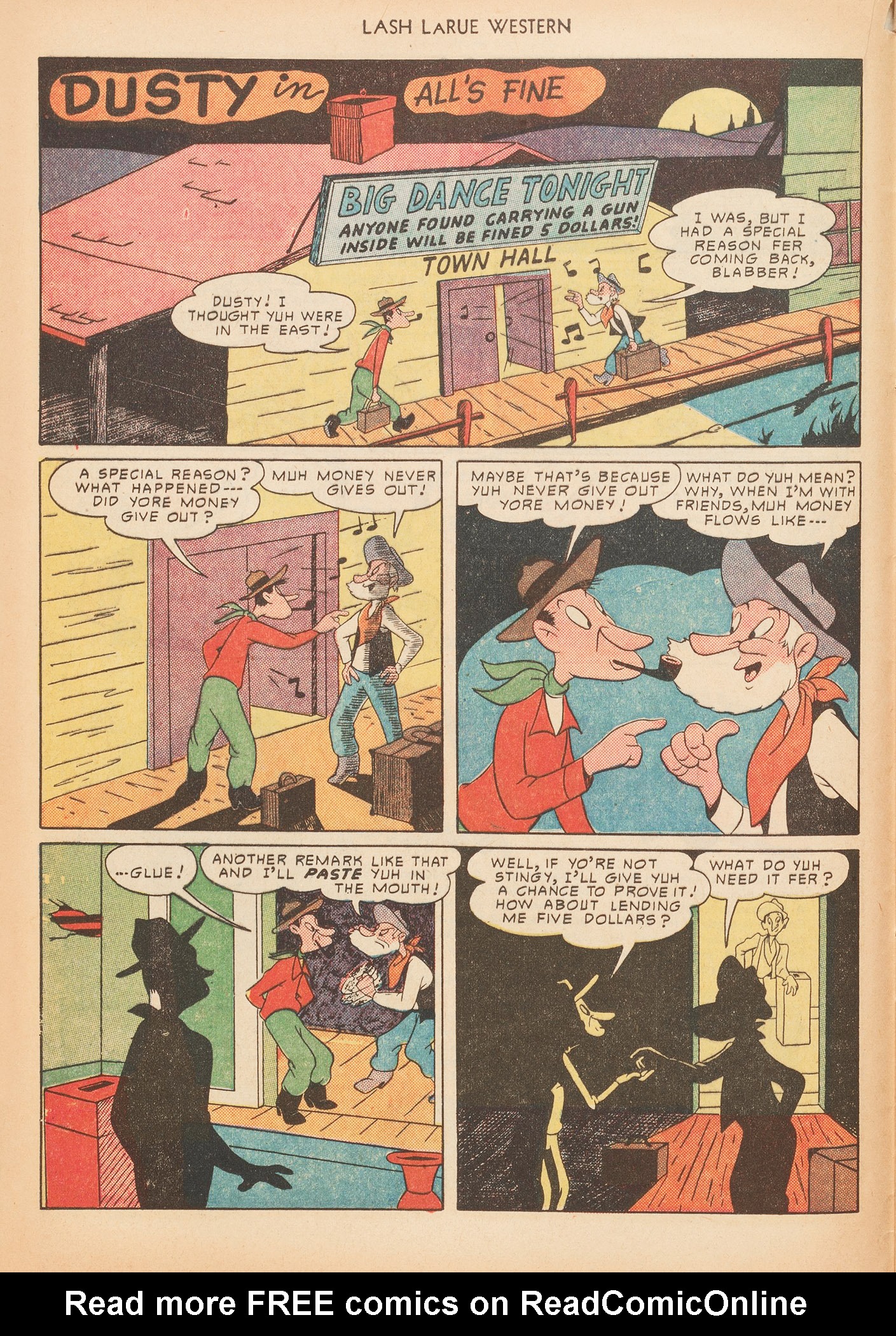 Read online Lash Larue Western (1949) comic -  Issue #10 - 16