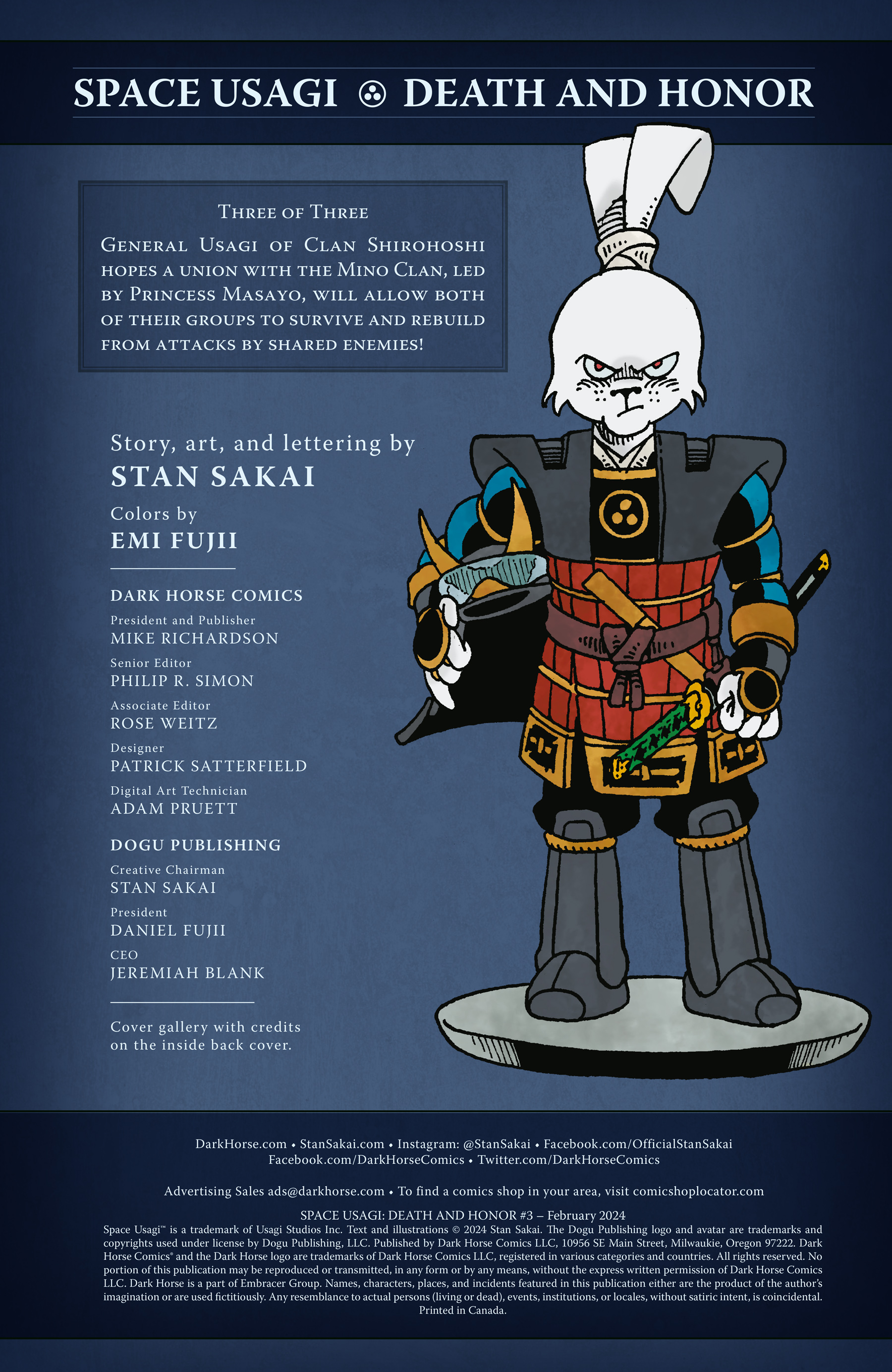 Read online Space Usagi: Death and Honor comic -  Issue #3 - 2