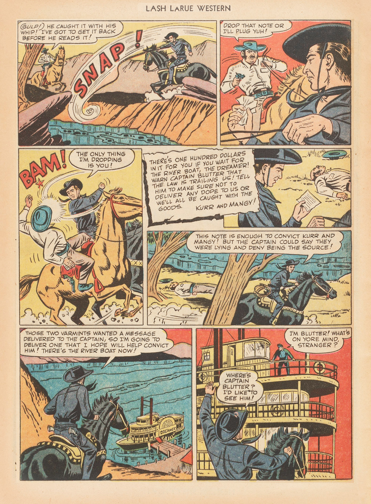 Read online Lash Larue Western (1949) comic -  Issue #7 - 44