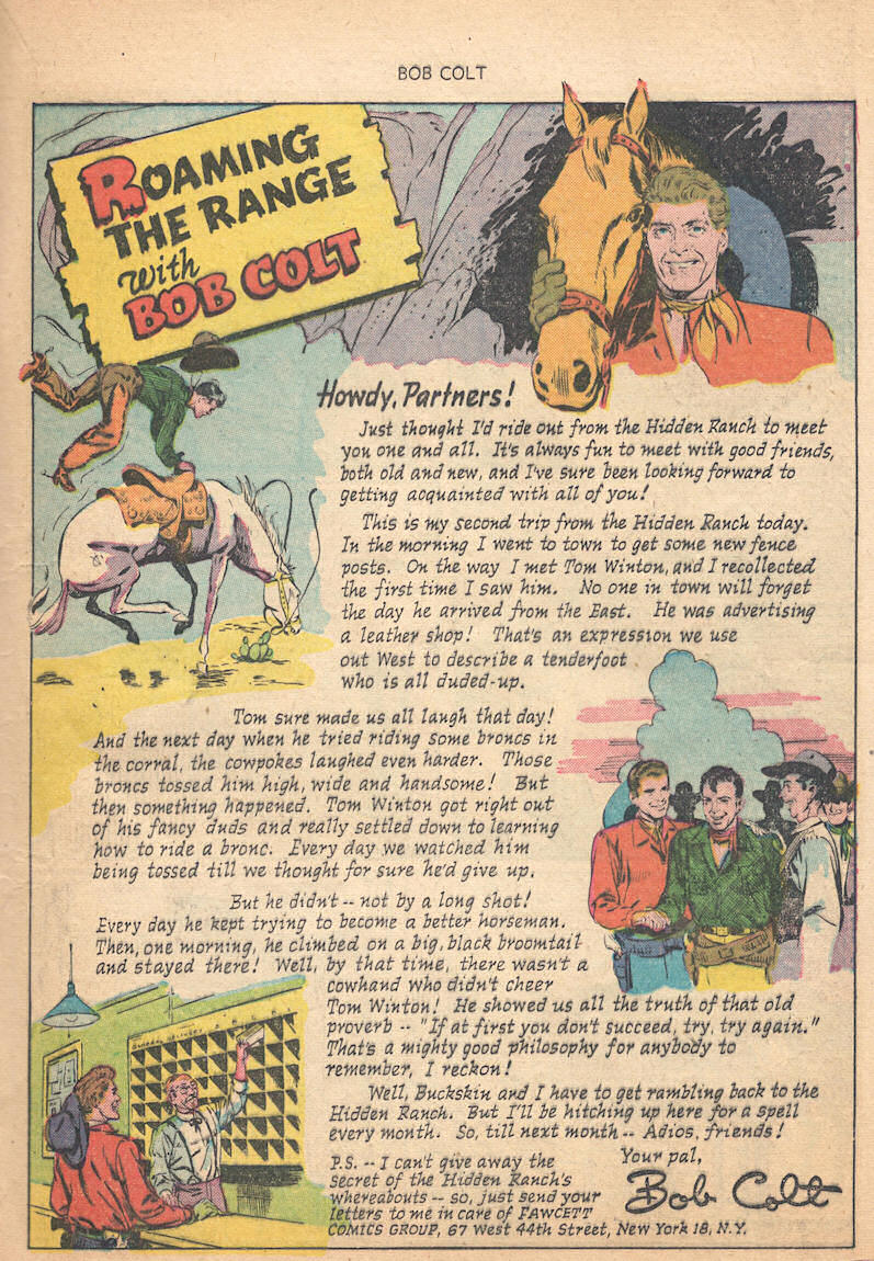 Read online Bob Colt Western comic -  Issue #1 - 13