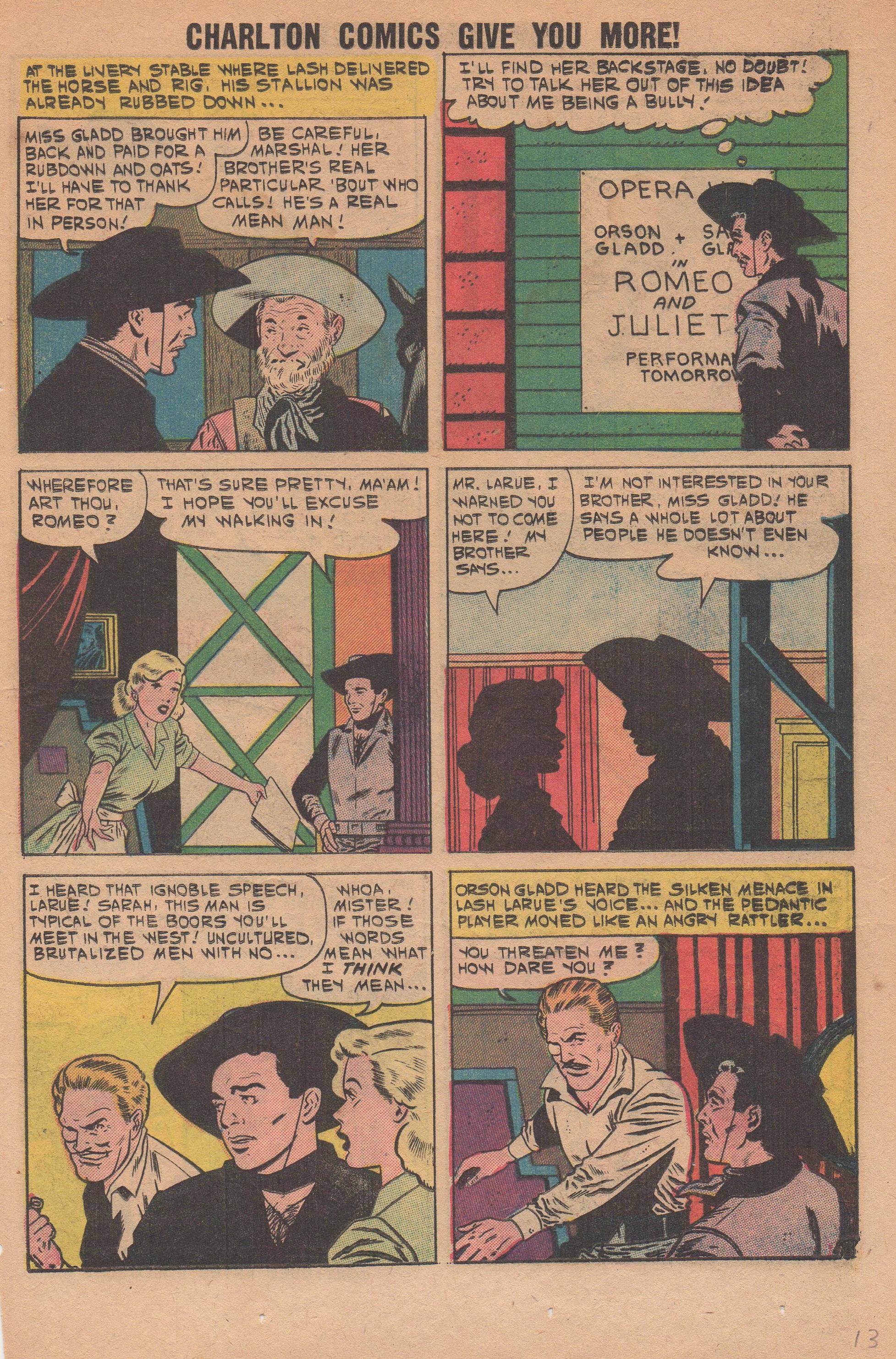 Read online Lash Larue Western (1949) comic -  Issue #82 - 13