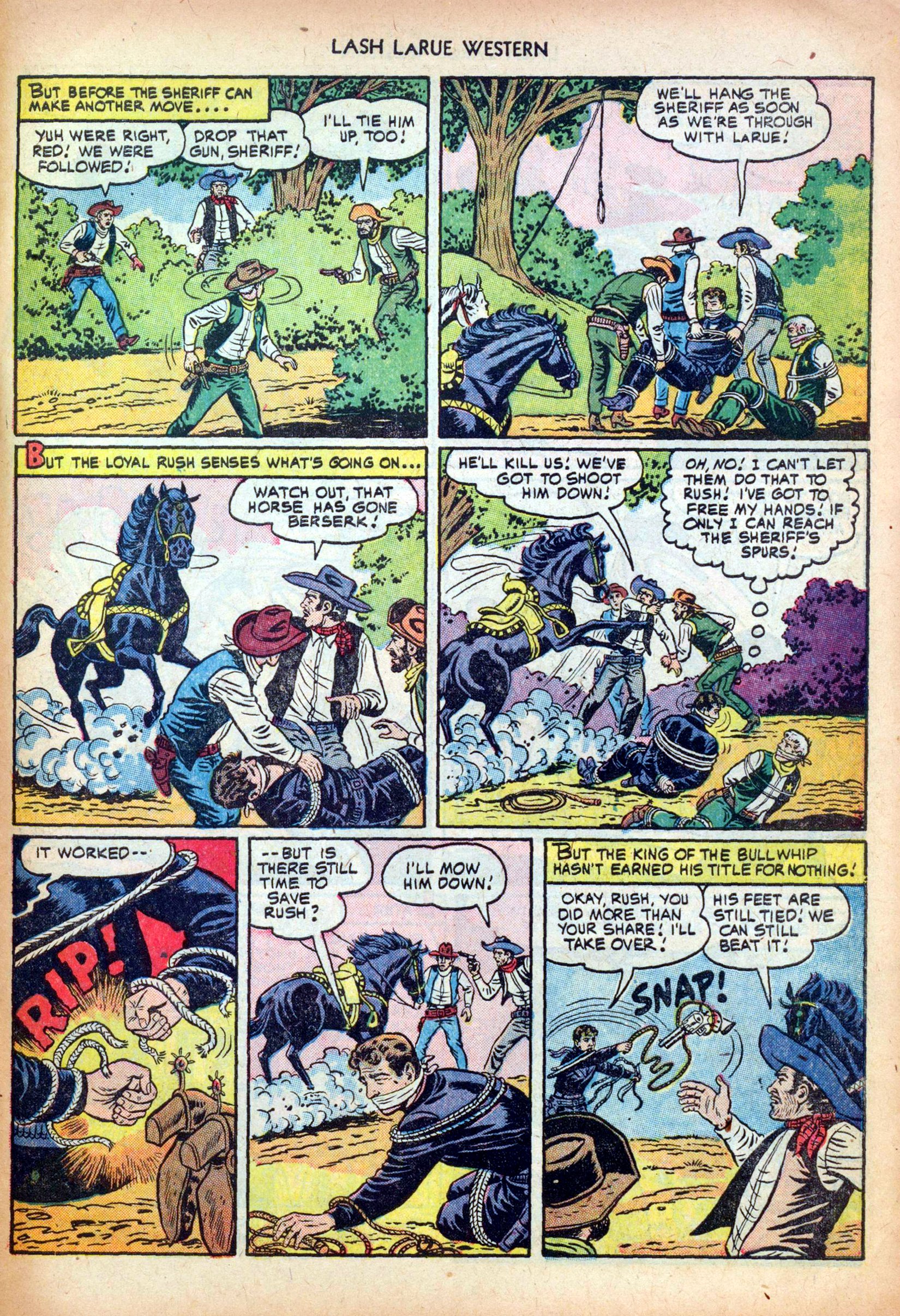 Read online Lash Larue Western (1949) comic -  Issue #24 - 31