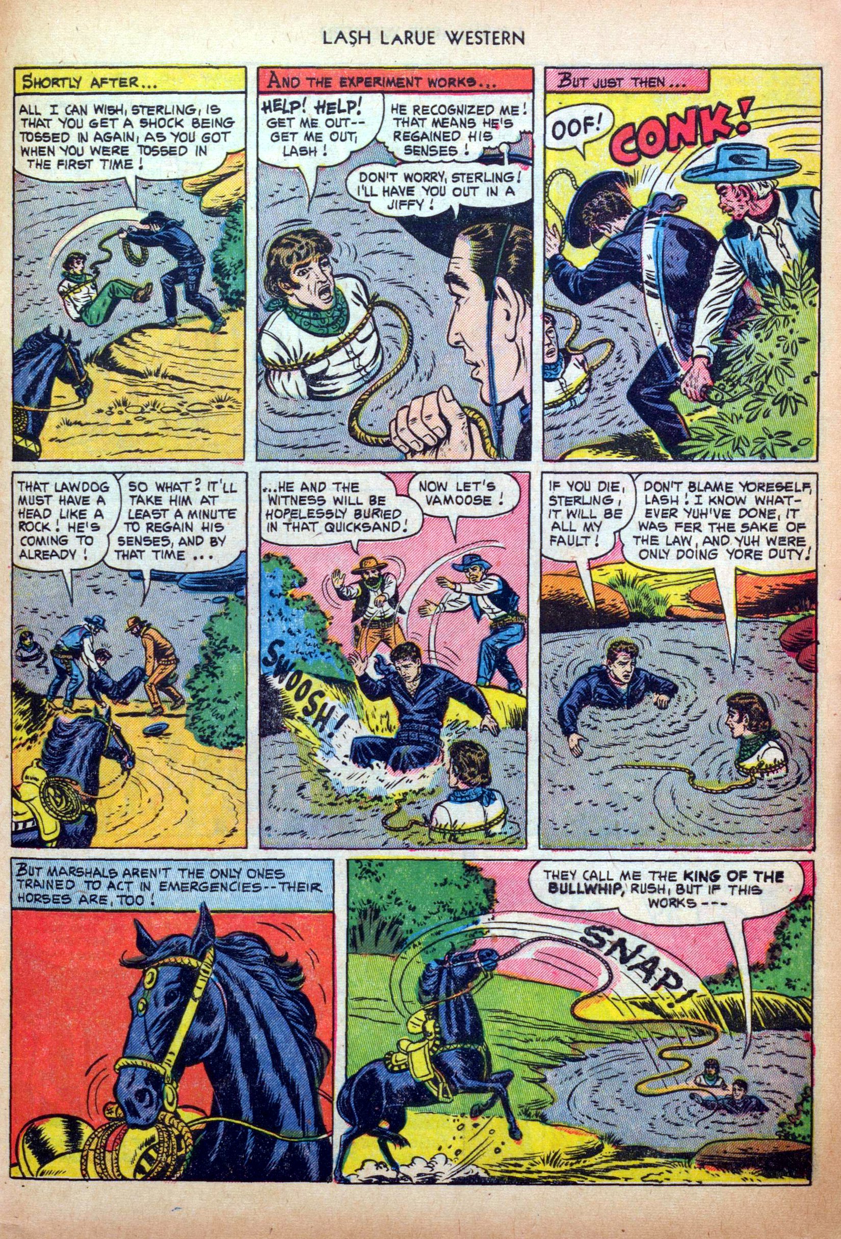 Read online Lash Larue Western (1949) comic -  Issue #34 - 33
