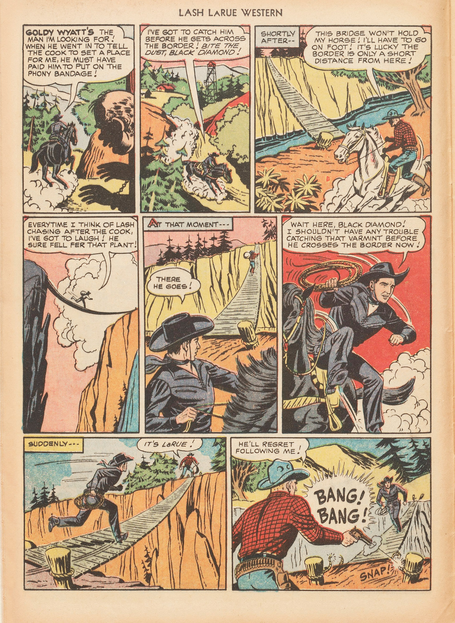 Read online Lash Larue Western (1949) comic -  Issue #7 - 12