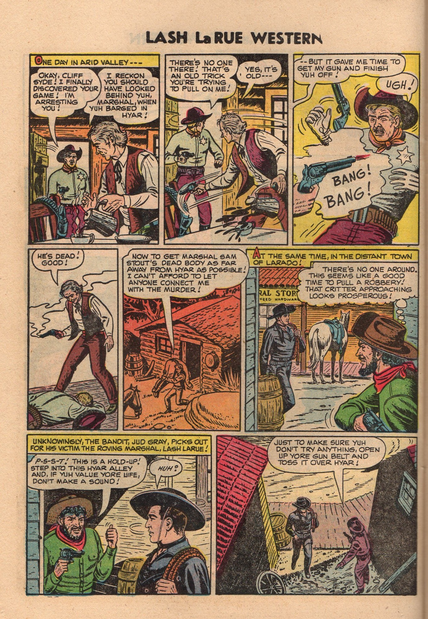 Read online Lash Larue Western (1949) comic -  Issue #50 - 22