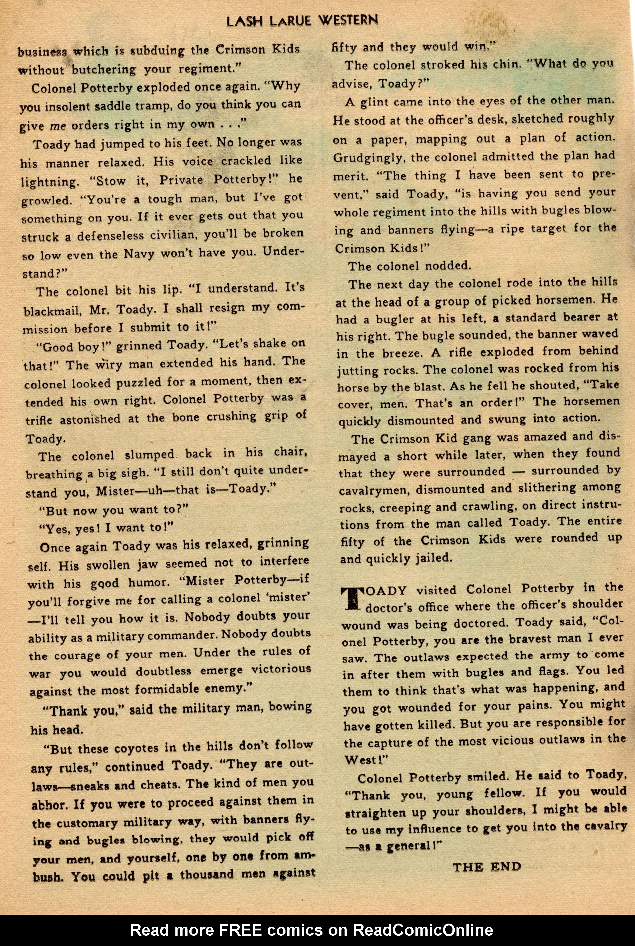 Read online Lash Larue Western (1949) comic -  Issue #23 - 15