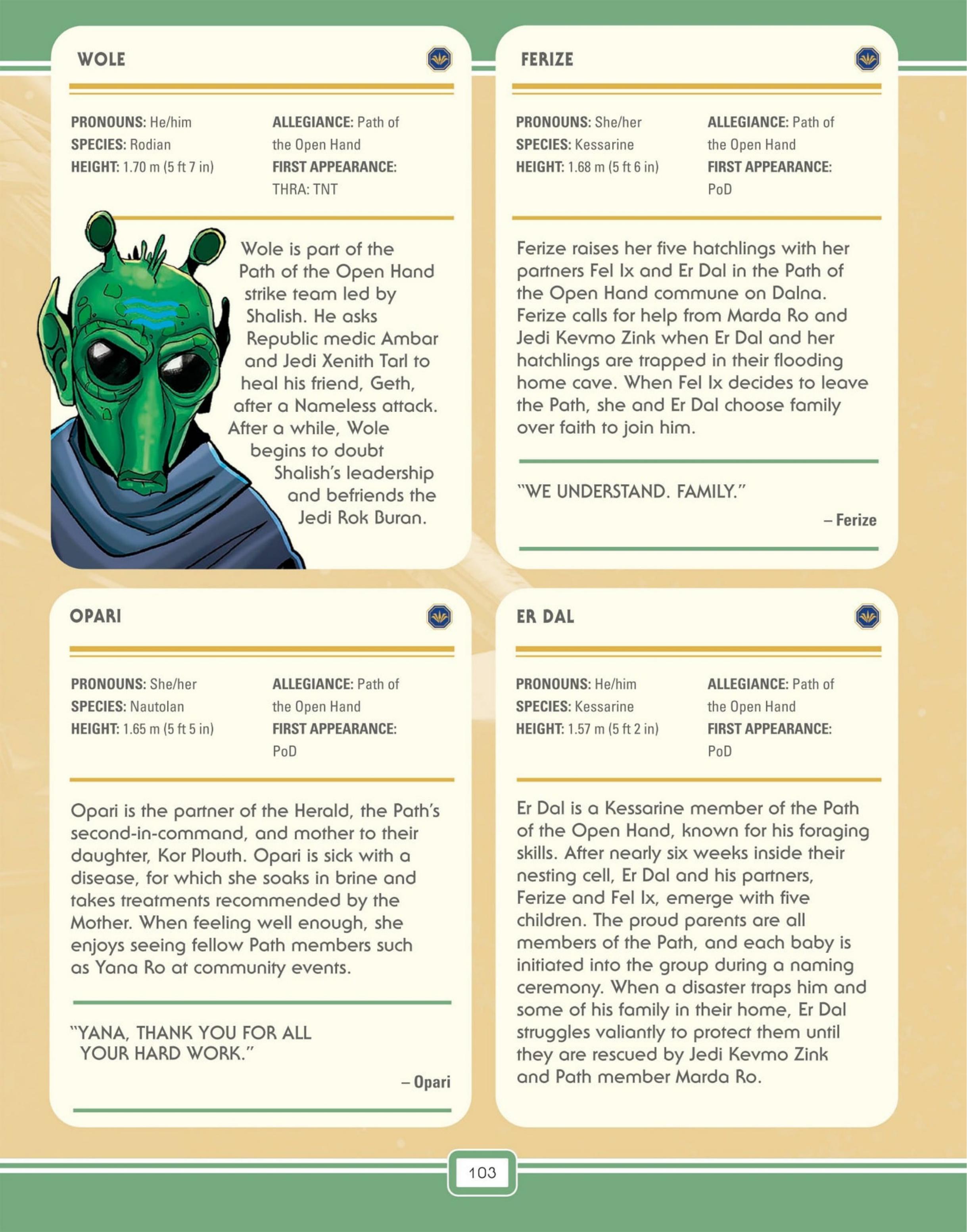 Read online Star Wars: The High Republic Character Encyclopedia comic -  Issue # TPB (Part 2) - 6