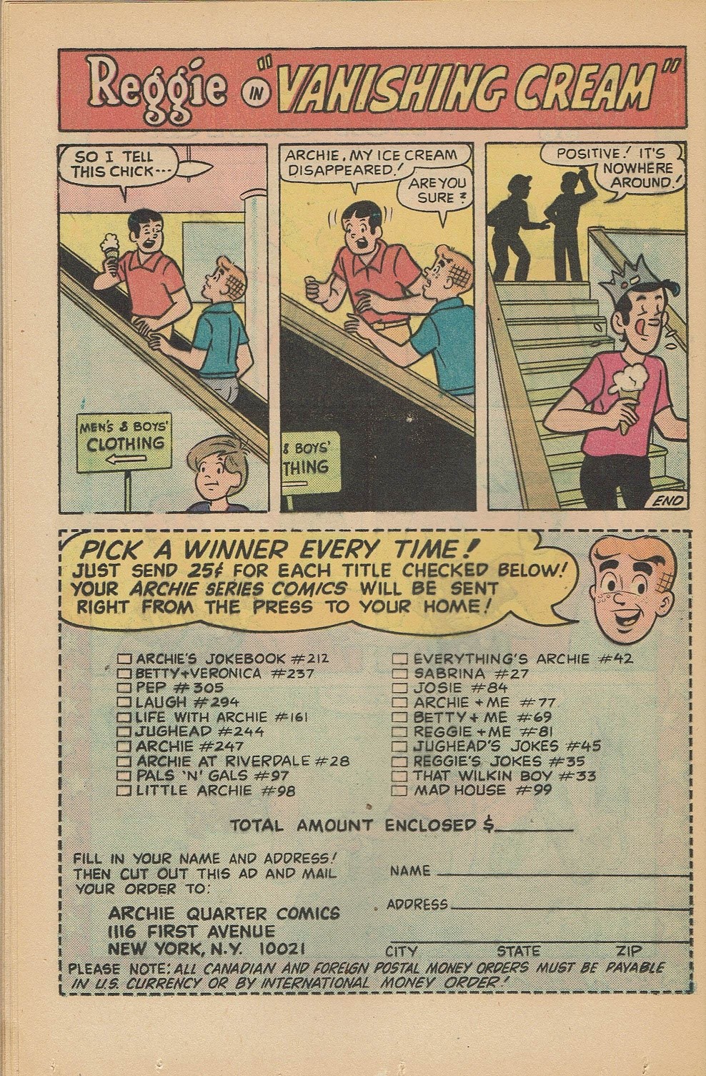 Read online Reggie's Wise Guy Jokes comic -  Issue #34 - 23