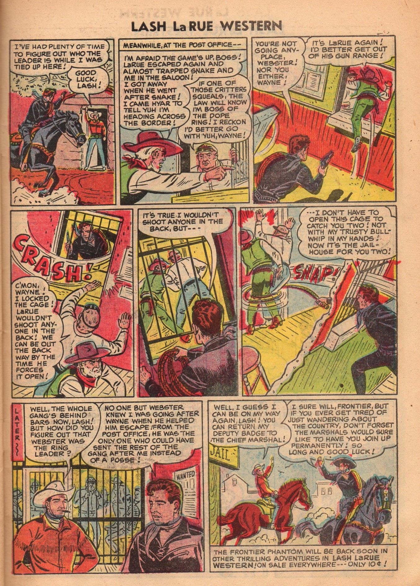 Read online Lash Larue Western (1949) comic -  Issue #52 - 27