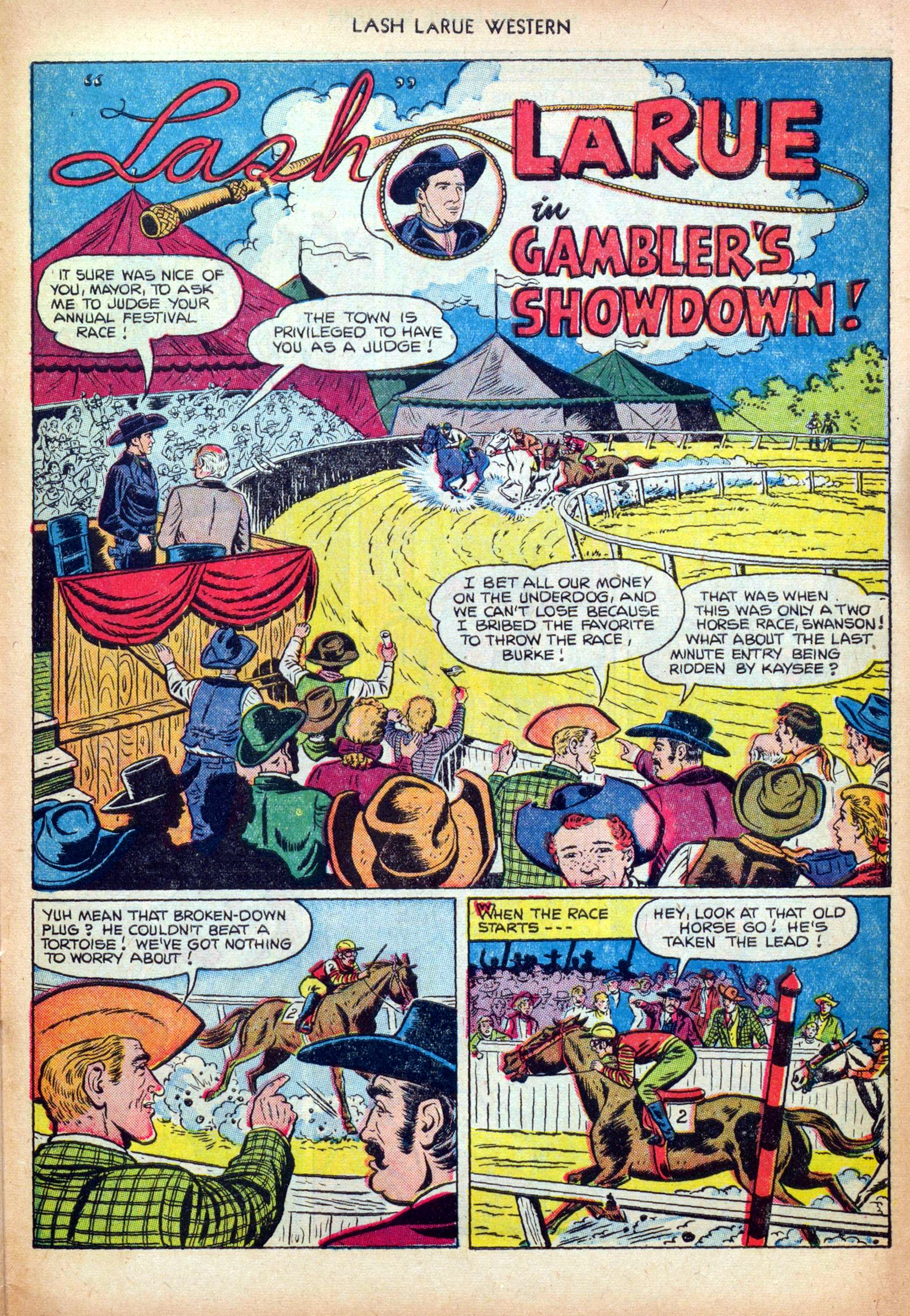 Read online Lash Larue Western (1949) comic -  Issue #25 - 29