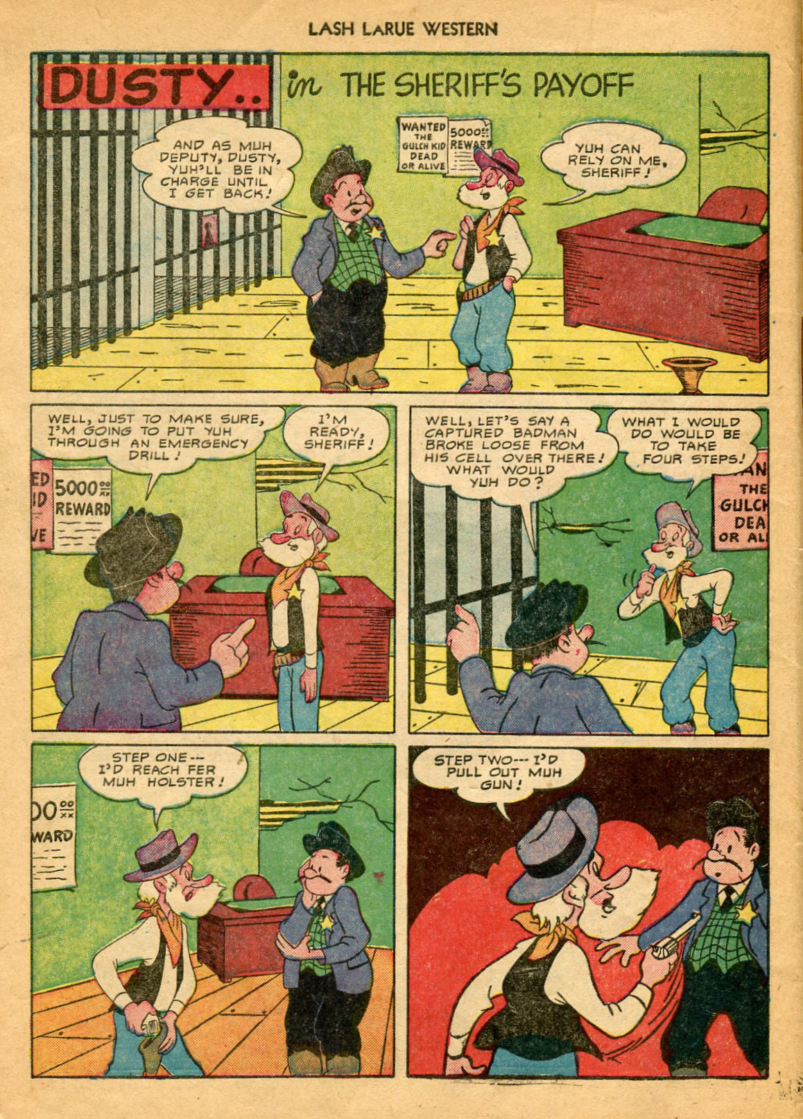 Read online Lash Larue Western (1949) comic -  Issue #9 - 10