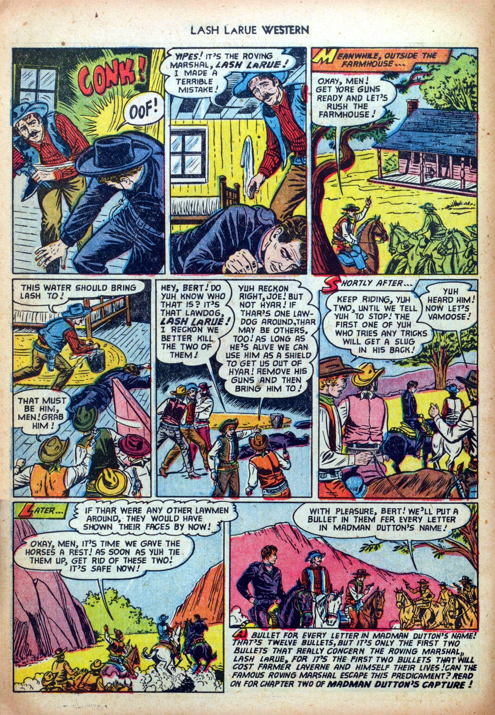Read online Lash Larue Western (1949) comic -  Issue #35 - 8