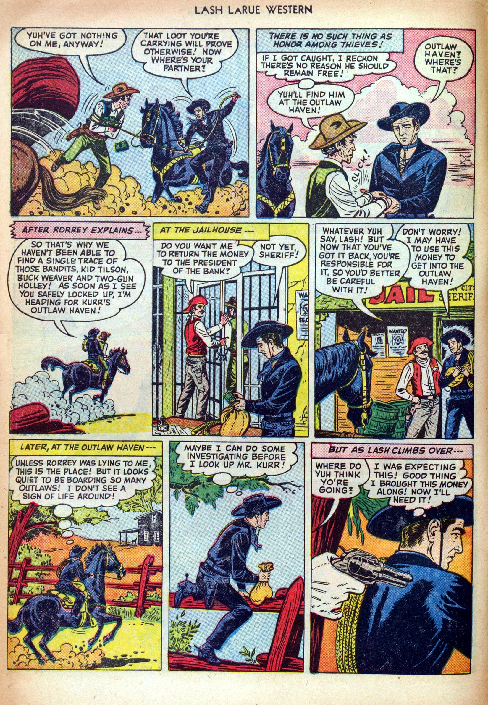 Read online Lash Larue Western (1949) comic -  Issue #25 - 6