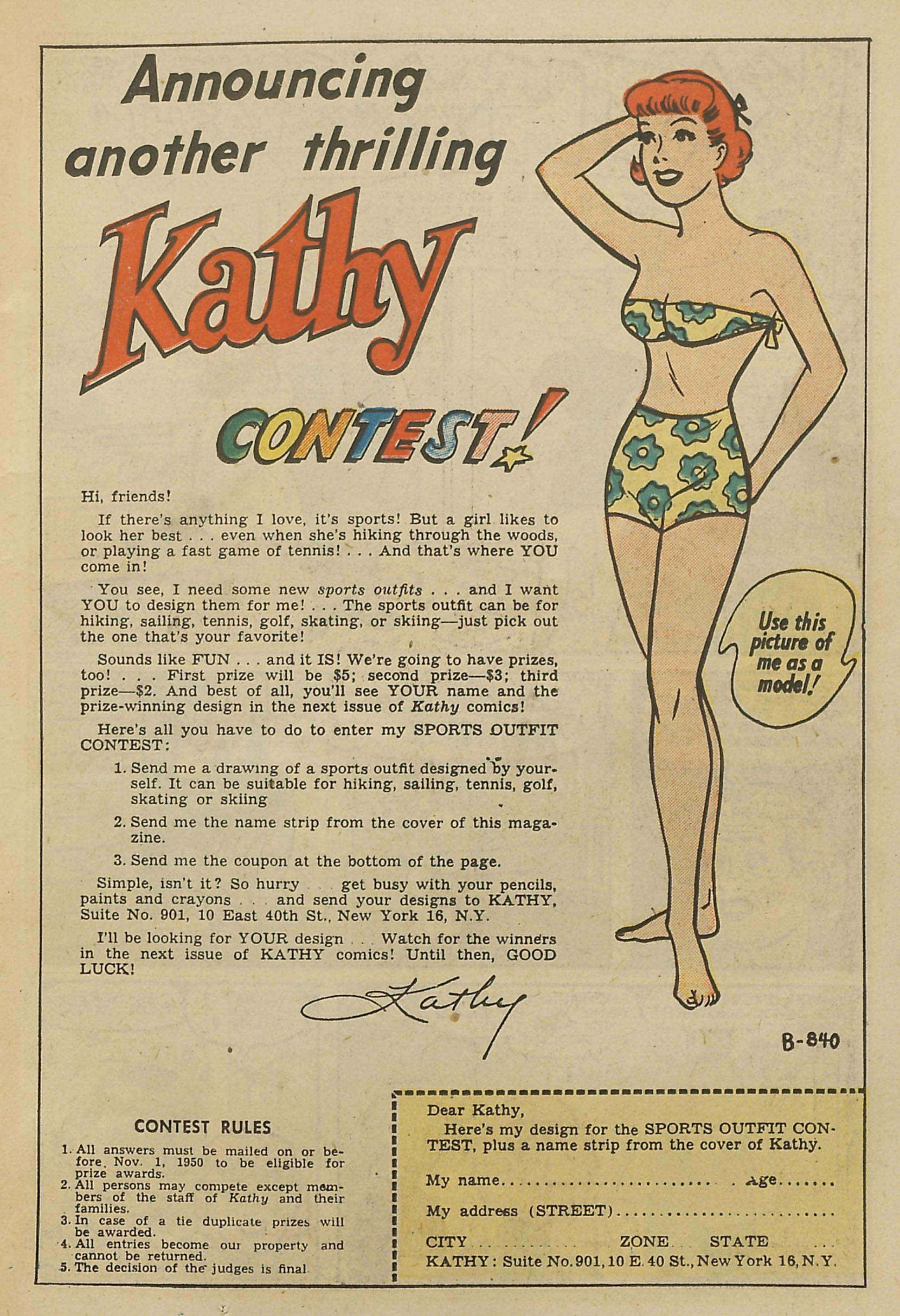 Read online Kathy (1949) comic -  Issue #5 - 11