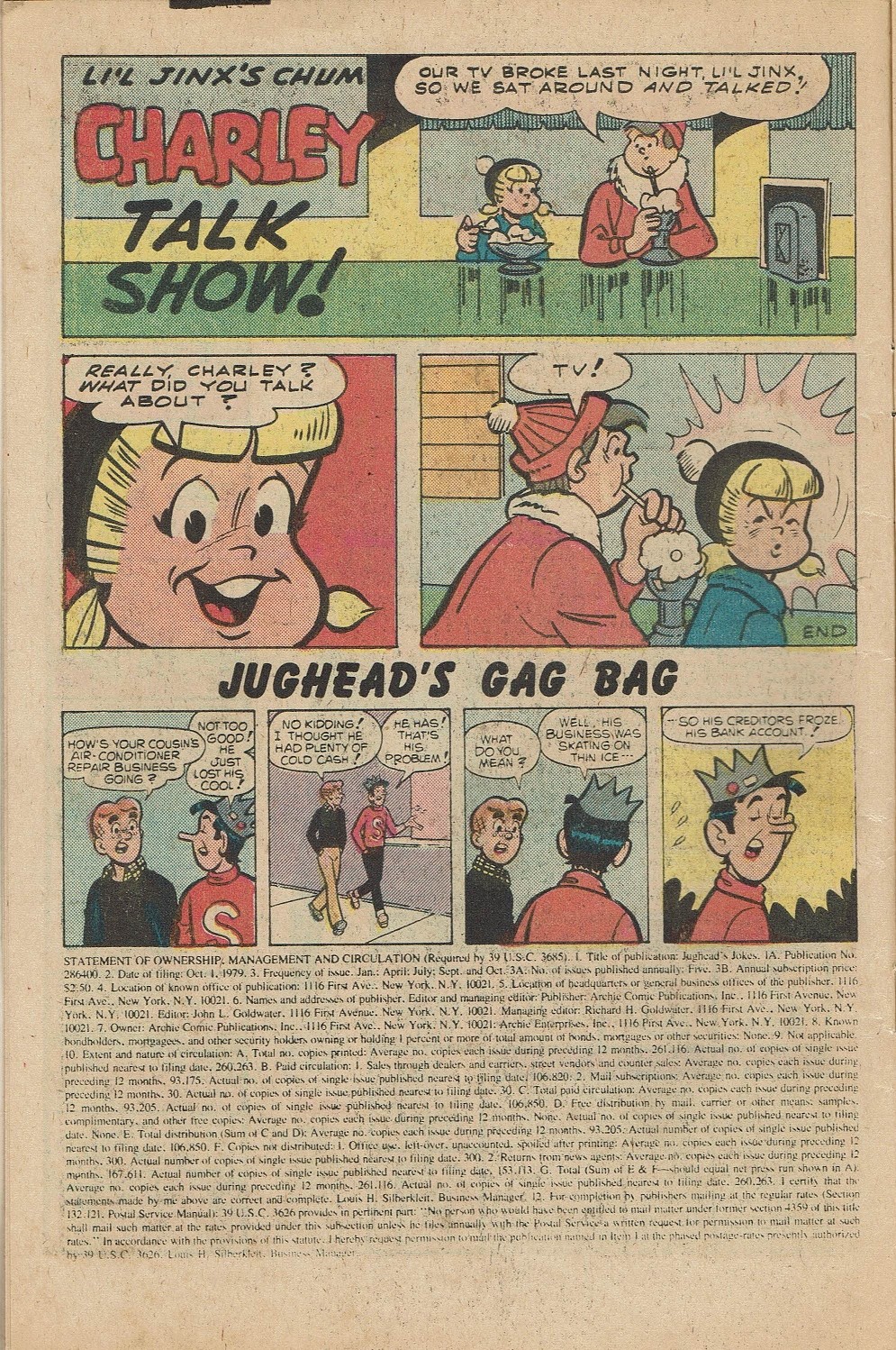 Read online Jughead's Jokes comic -  Issue #68 - 10