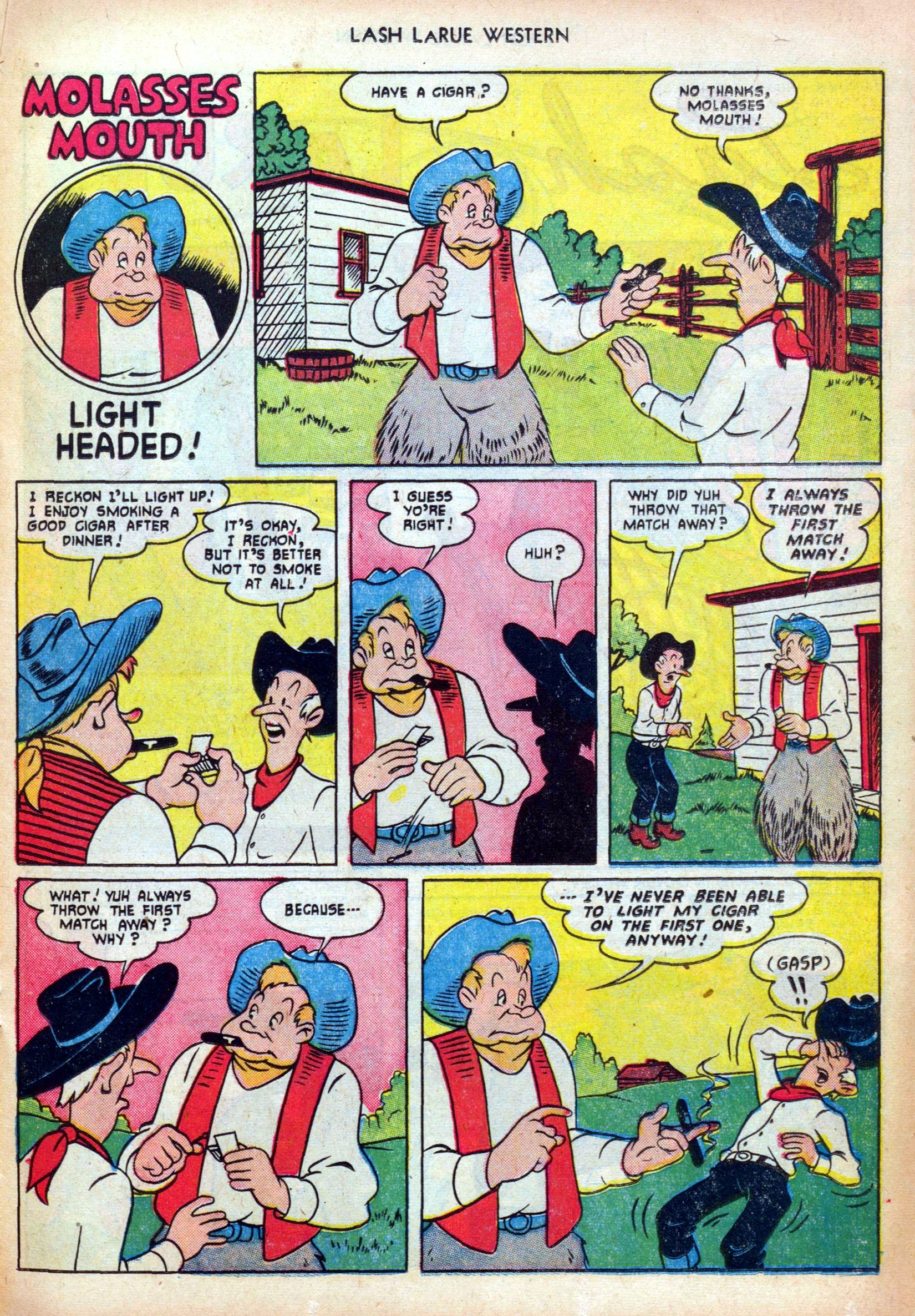 Read online Lash Larue Western (1949) comic -  Issue #25 - 17