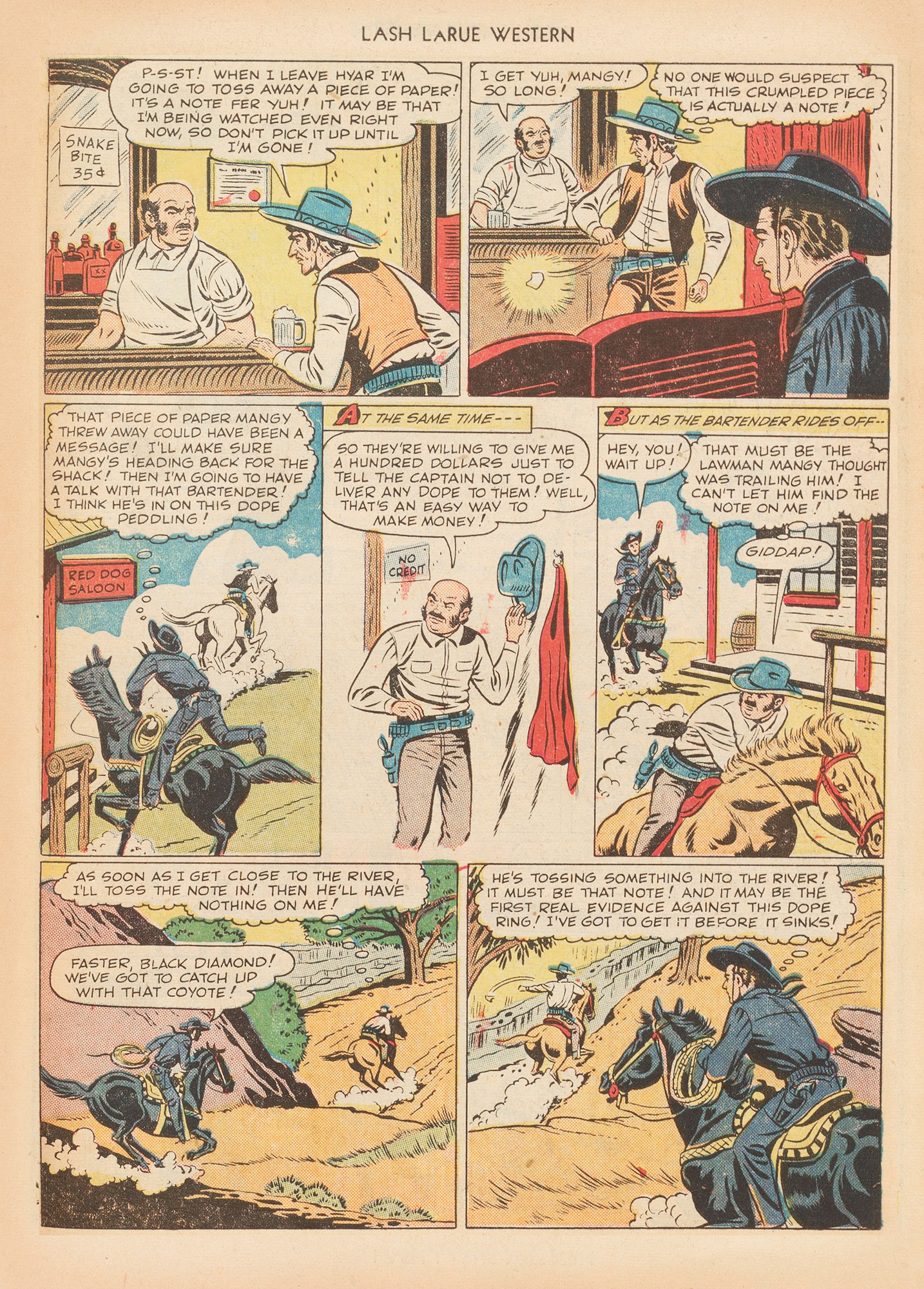 Read online Lash Larue Western (1949) comic -  Issue #7 - 43