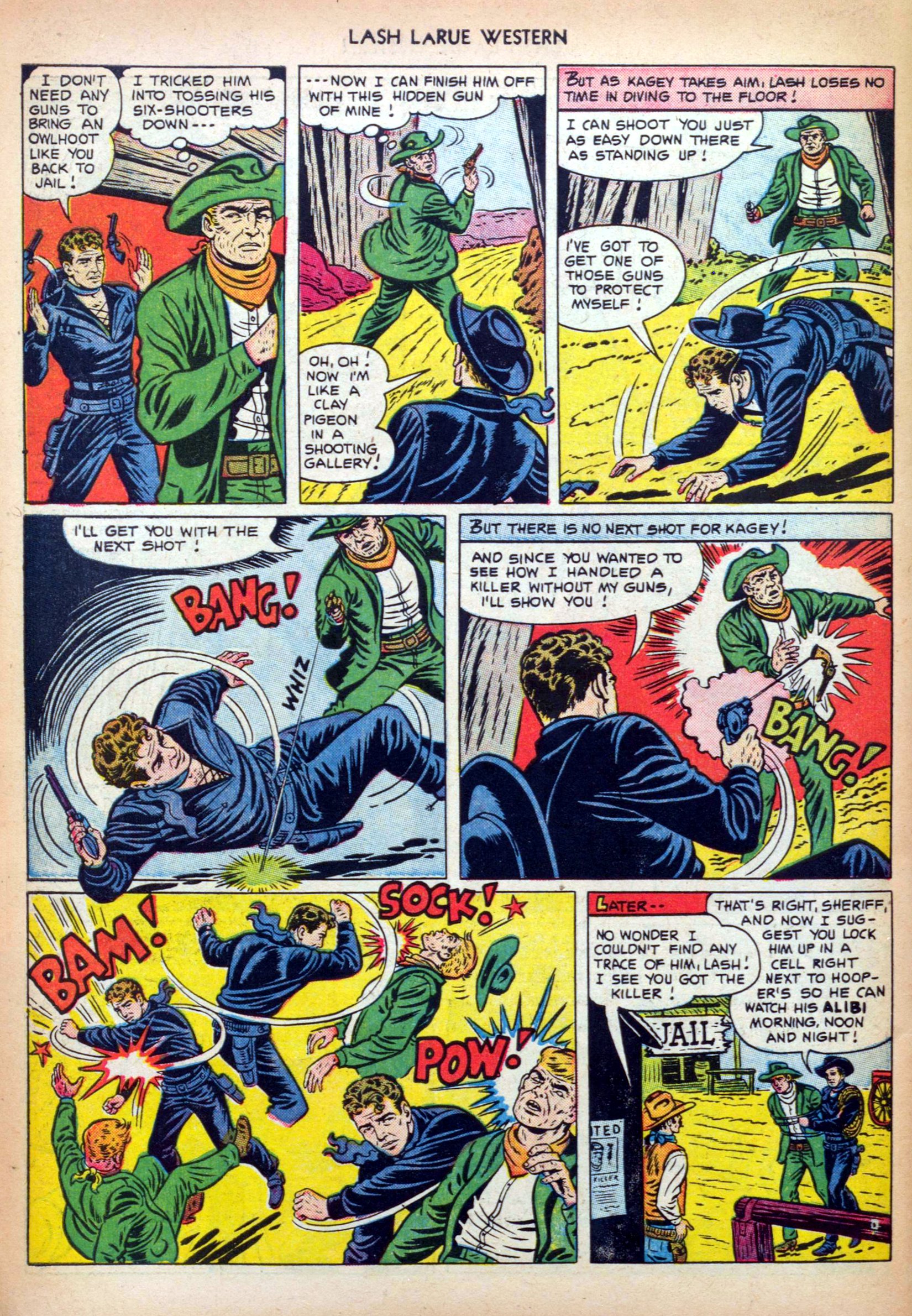 Read online Lash Larue Western (1949) comic -  Issue #32 - 34
