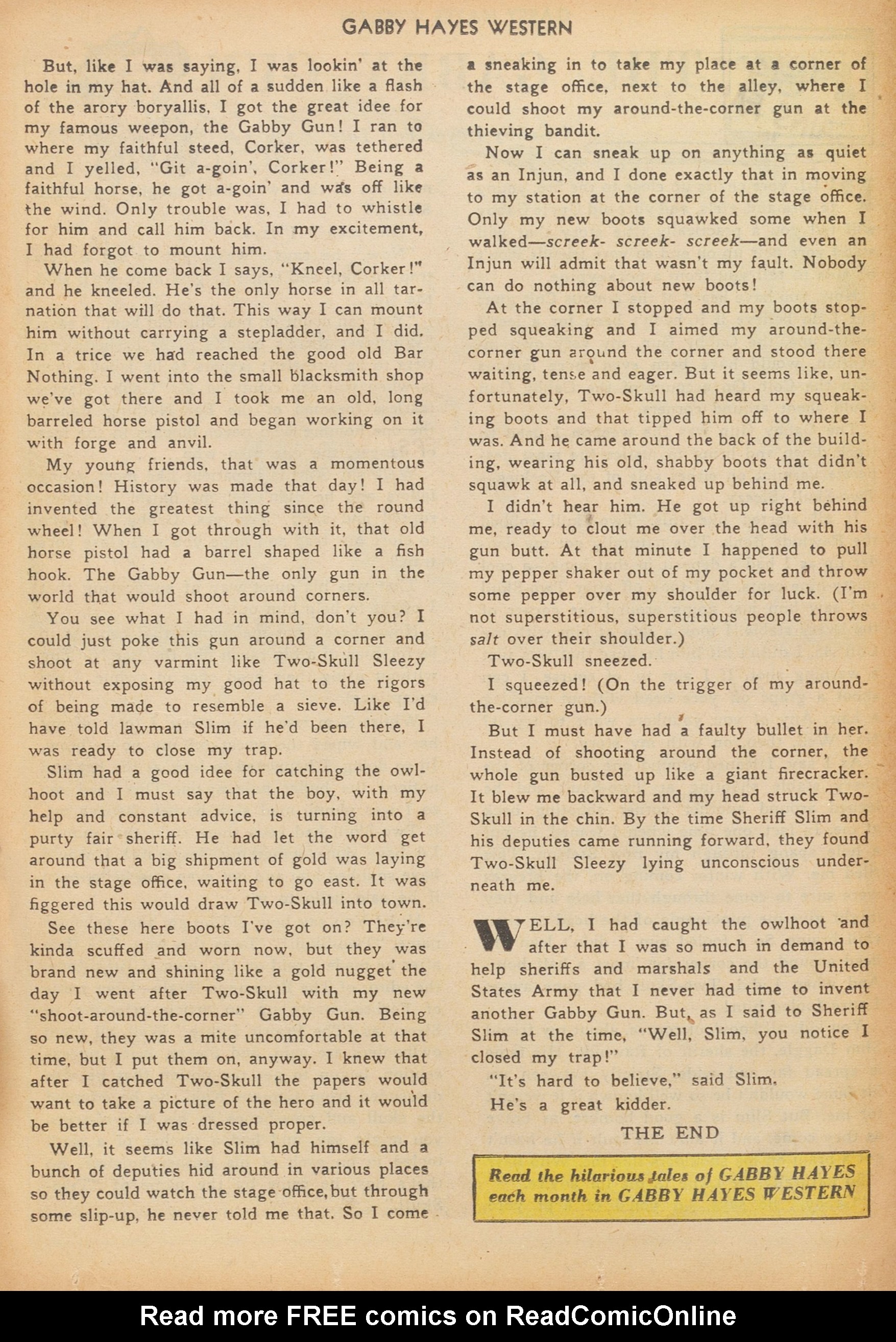 Read online Gabby Hayes Western comic -  Issue #31 - 16