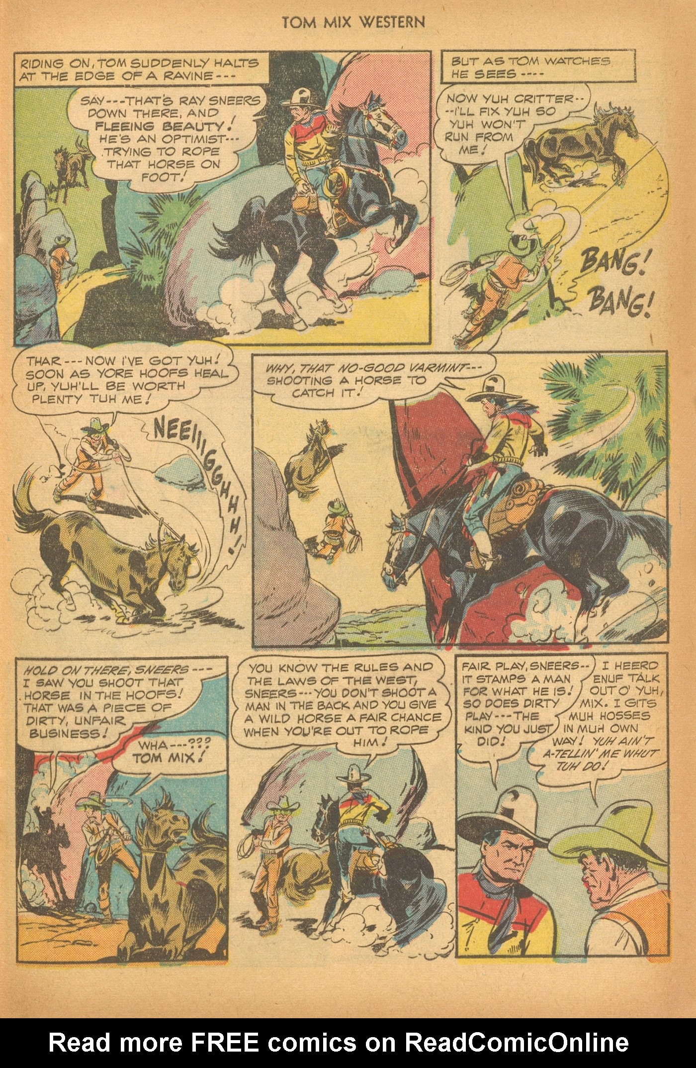 Read online Tom Mix Western (1948) comic -  Issue #6 - 33