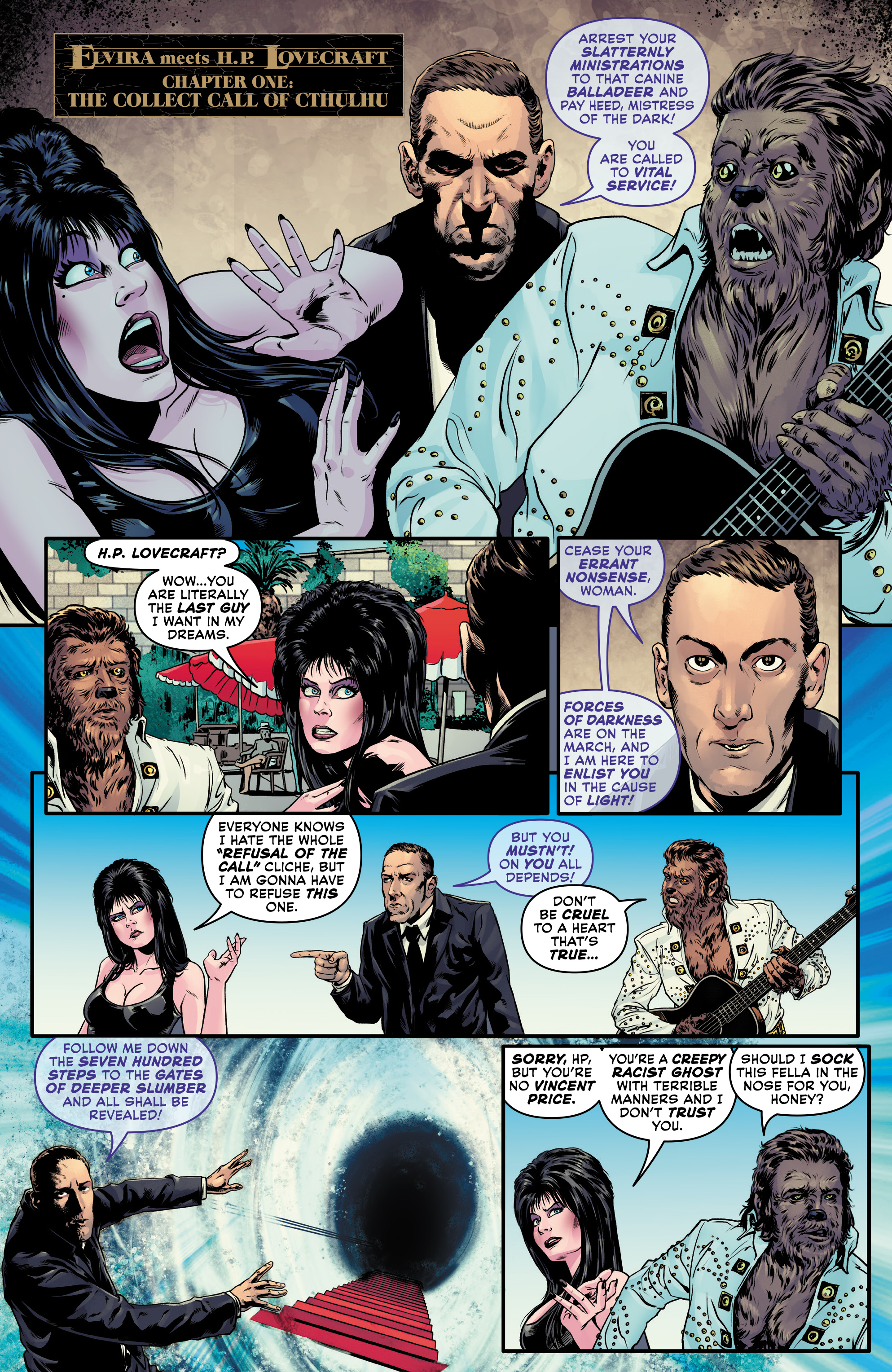 Read online Elvira Meets H.P. Lovecraft comic -  Issue #1 - 7