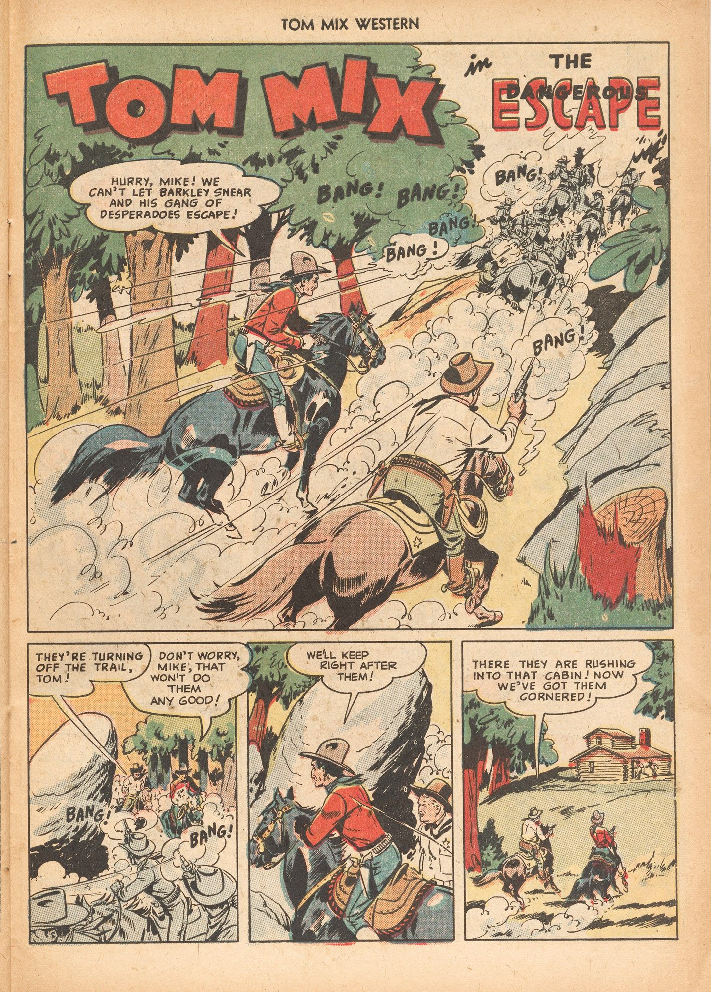 Read online Tom Mix Western (1948) comic -  Issue #26 - 27