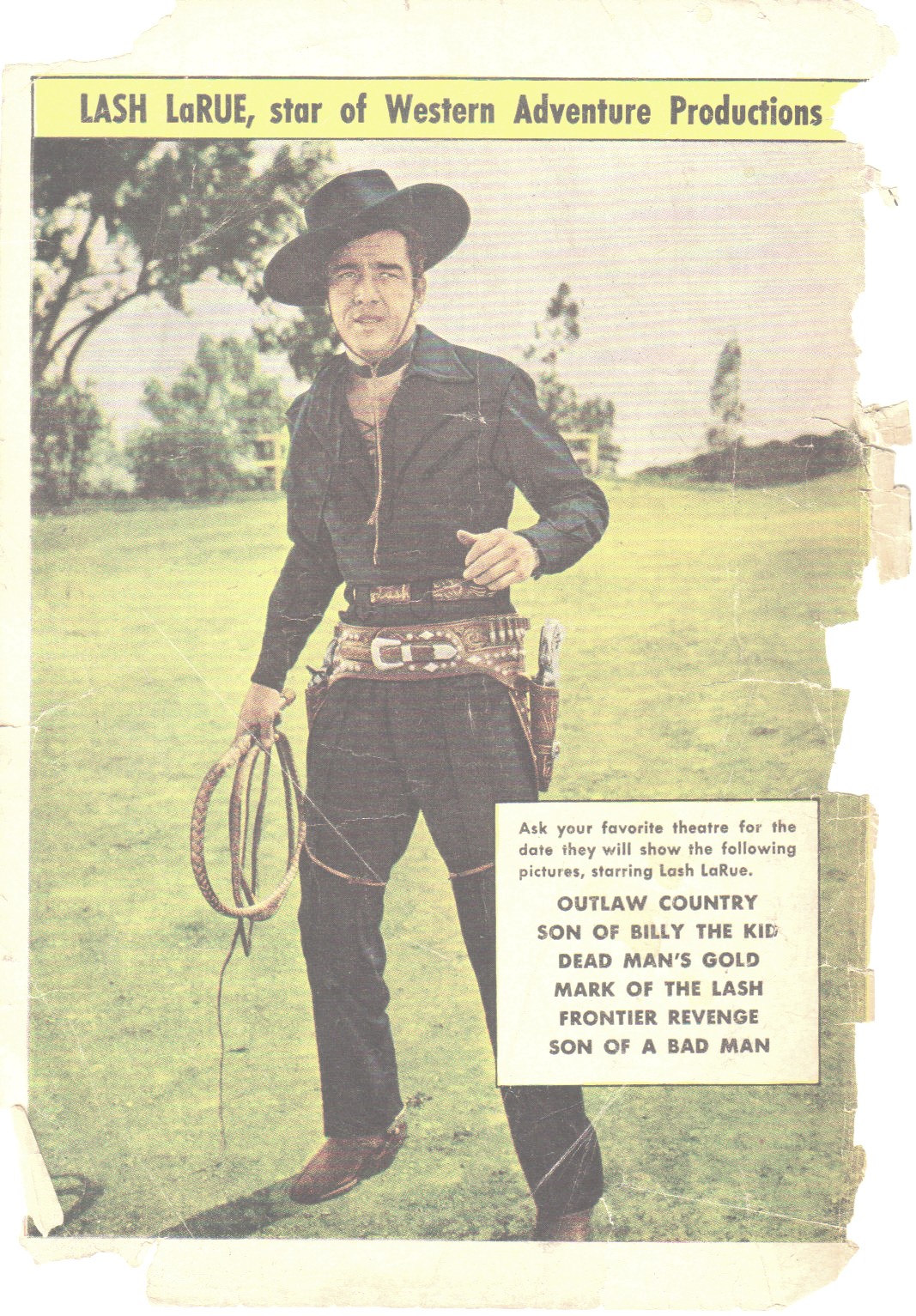 Read online Lash Larue Western (1949) comic -  Issue #6 - 36
