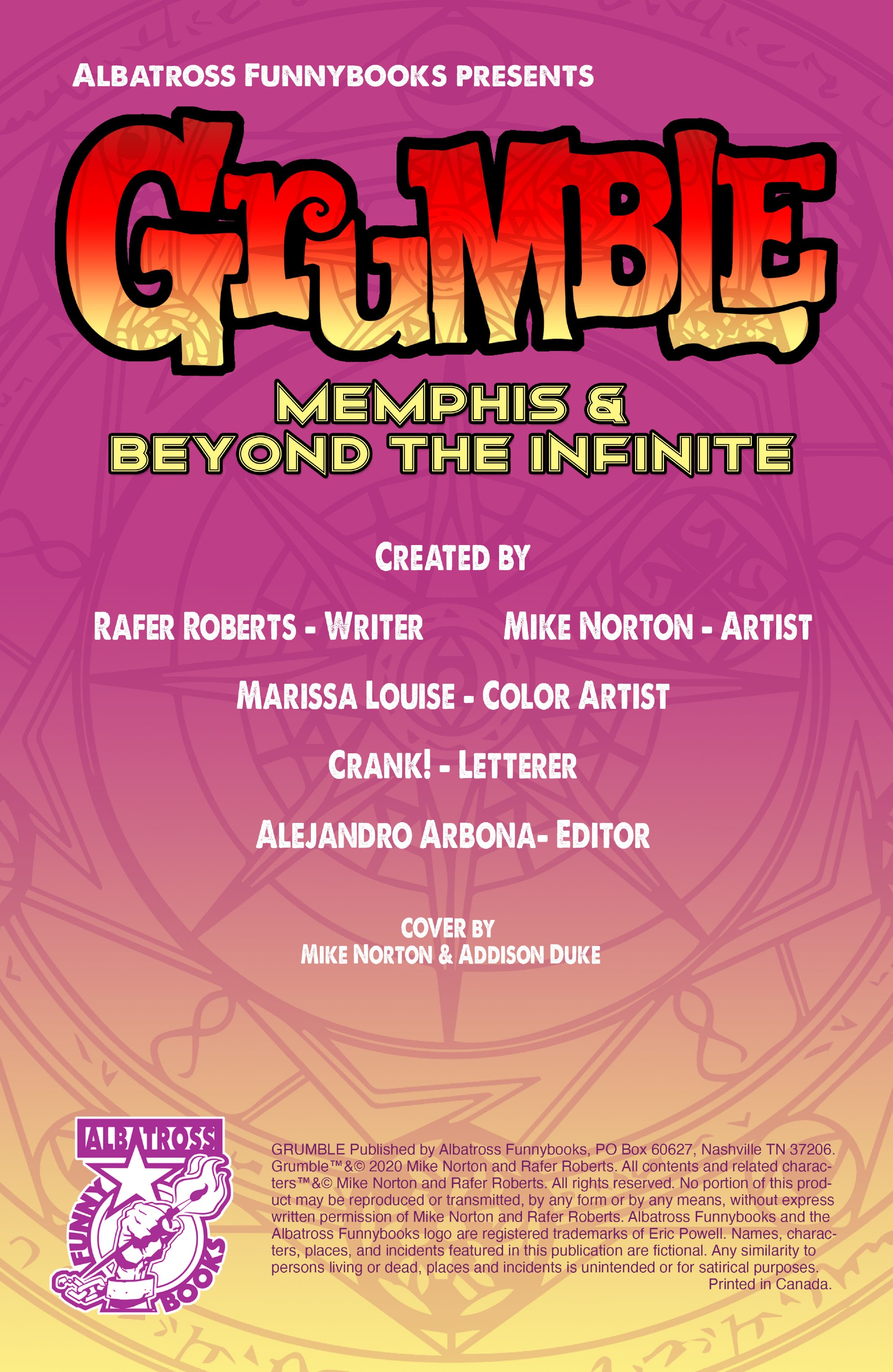 Read online Grumble: Memphis and Beyond the Infinite! comic -  Issue #3 - 2