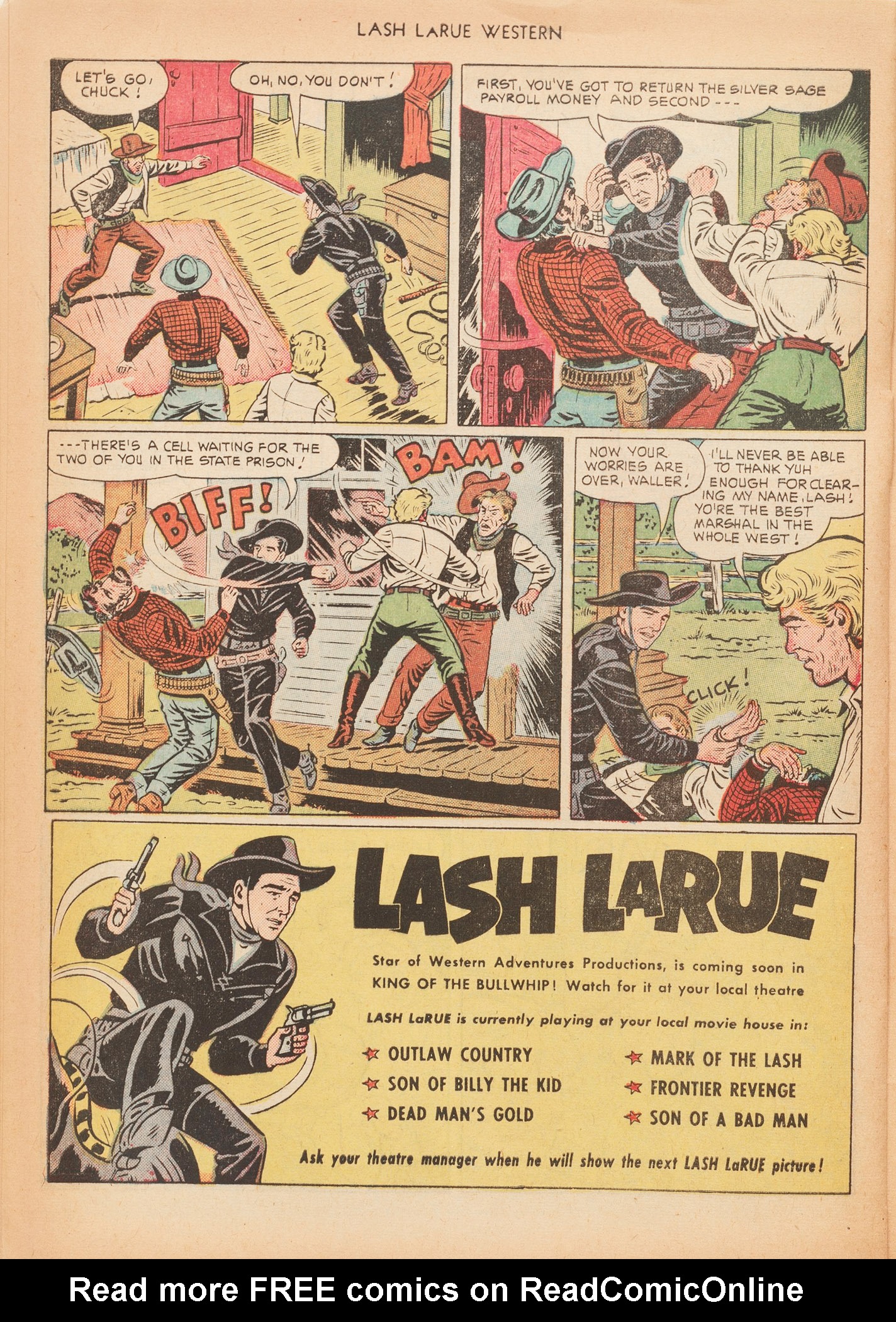 Read online Lash Larue Western (1949) comic -  Issue #15 - 32