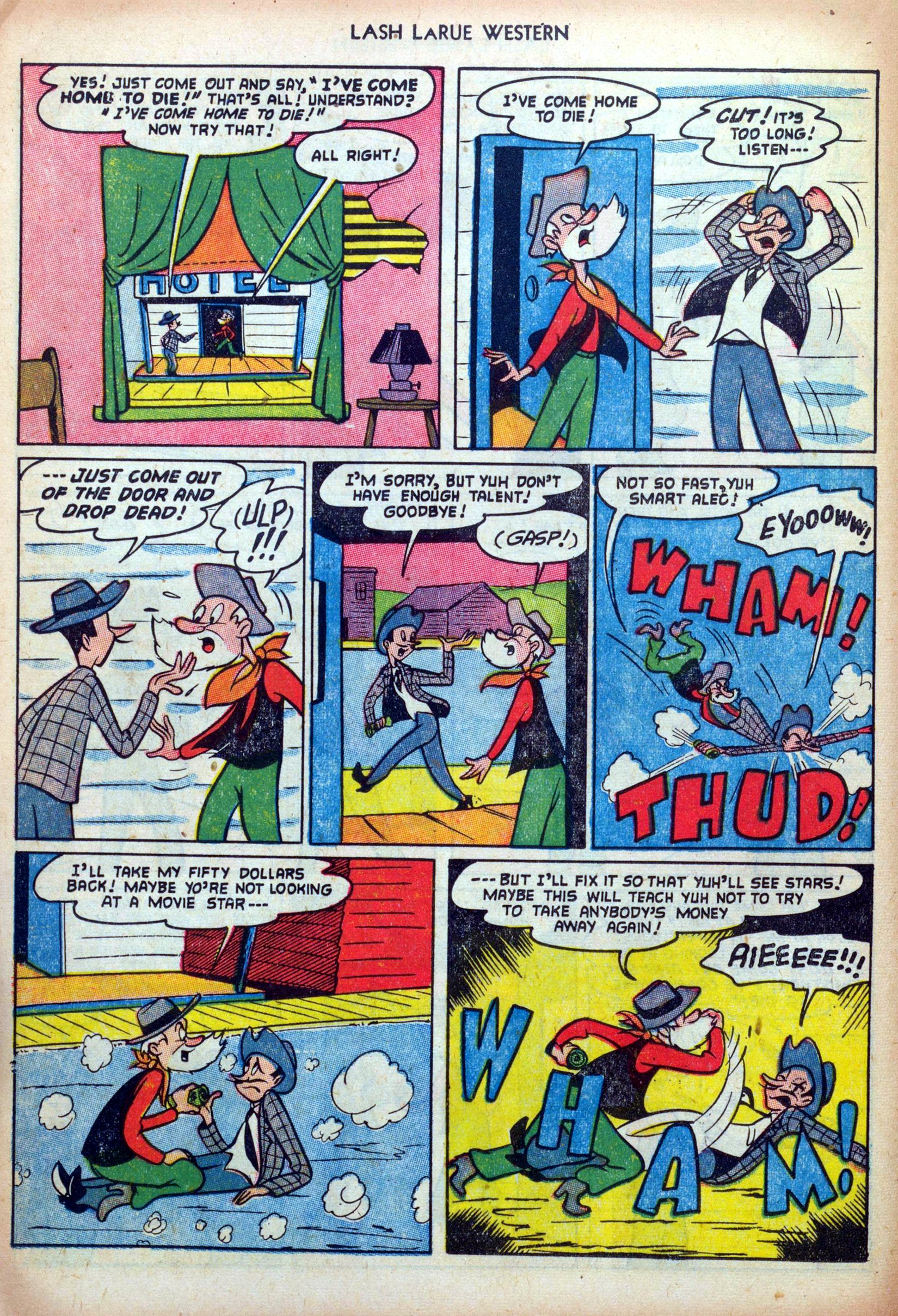 Read online Lash Larue Western (1949) comic -  Issue #35 - 16