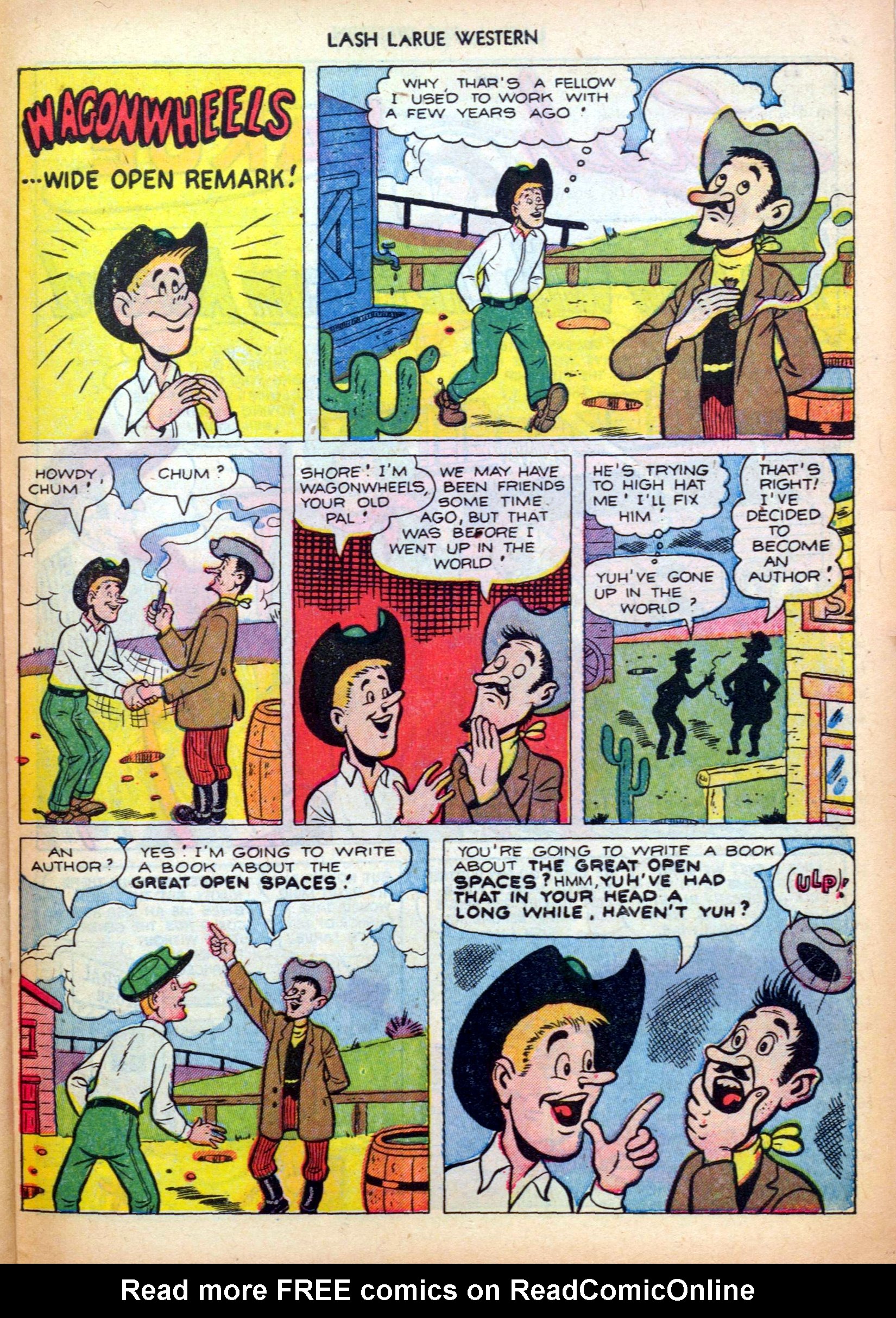 Read online Lash Larue Western (1949) comic -  Issue #28 - 27