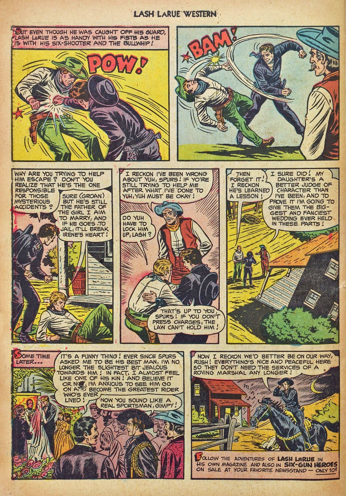 Read online Lash Larue Western (1949) comic -  Issue #44 - 34