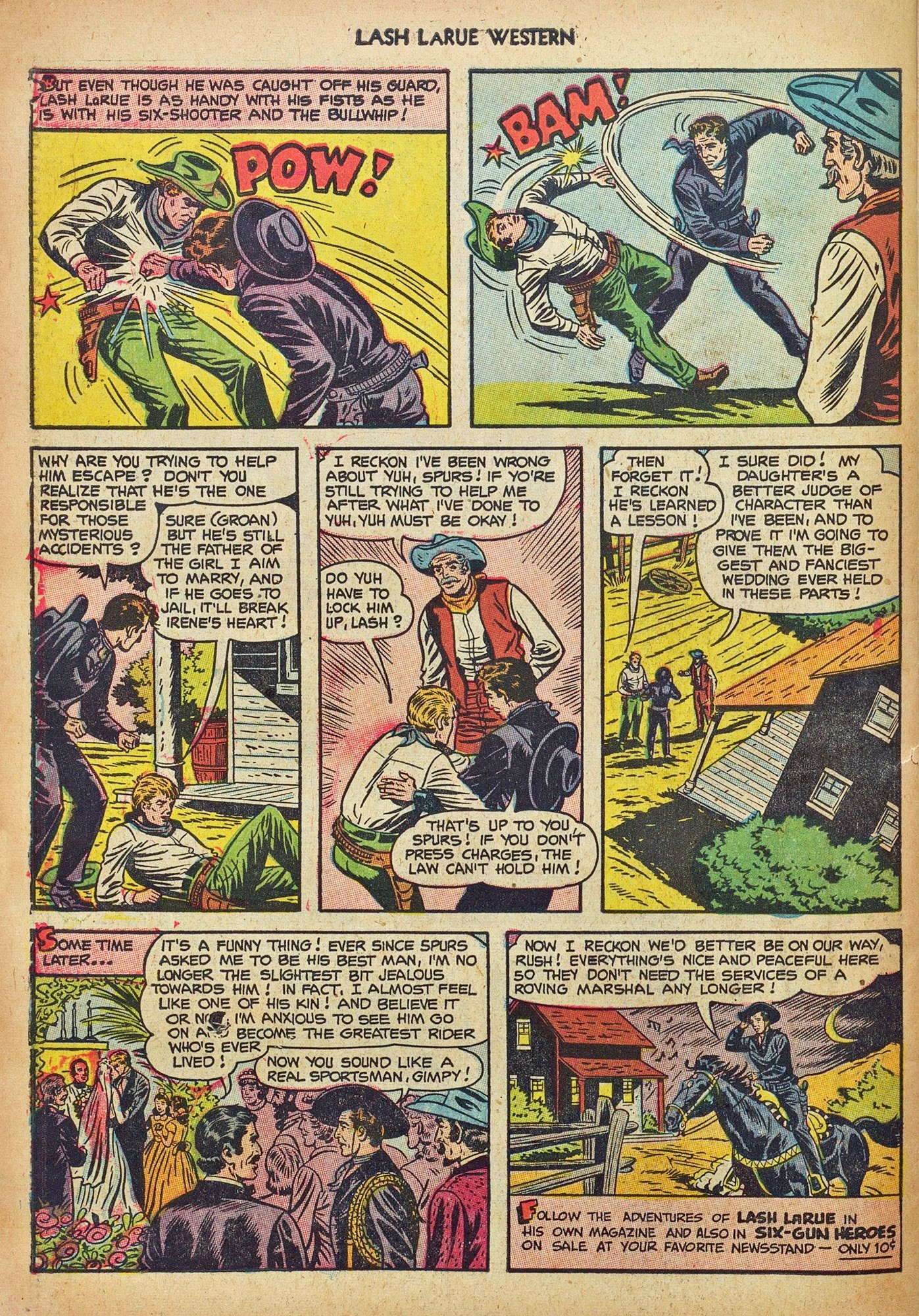 Read online Lash Larue Western (1949) comic -  Issue #44 - 34