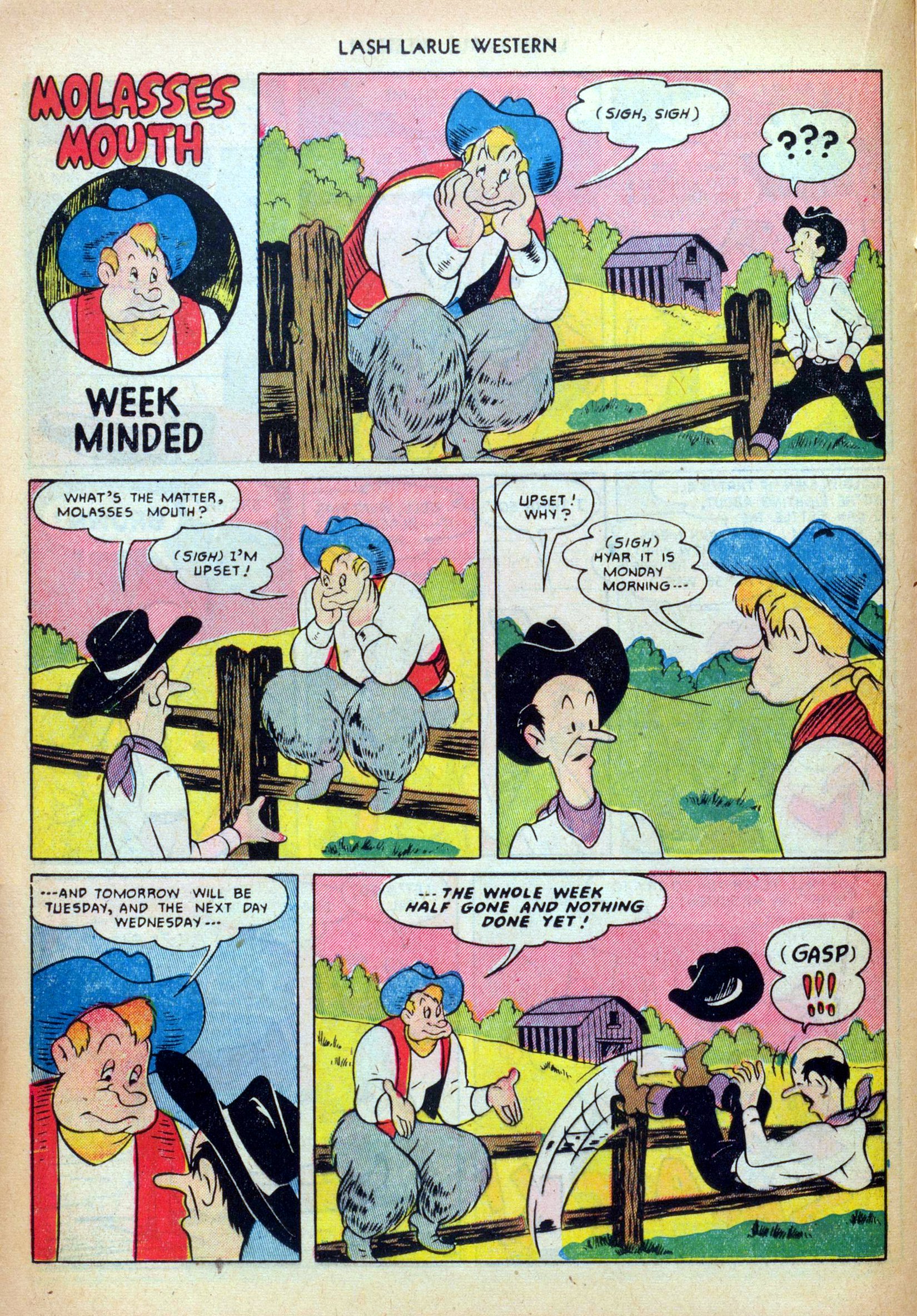 Read online Lash Larue Western (1949) comic -  Issue #28 - 16