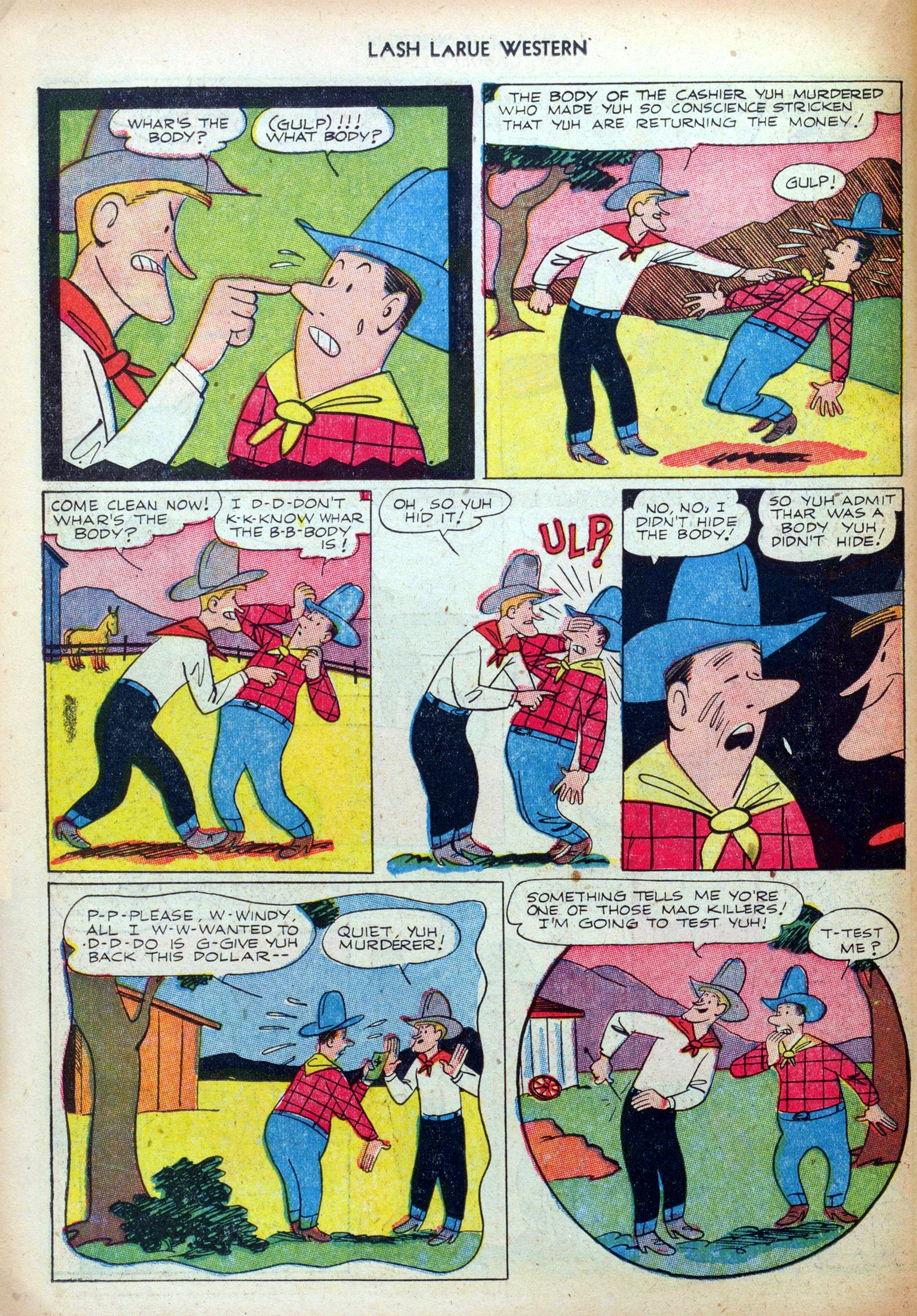 Read online Lash Larue Western (1949) comic -  Issue #35 - 26